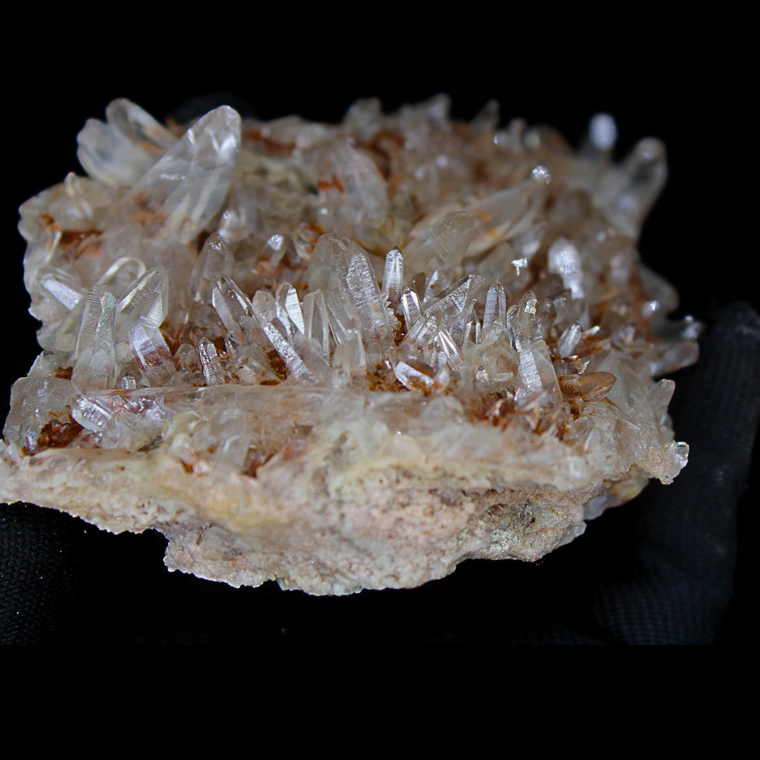 420g Stunning Natural Clear Red Quartz Crystal Cluster Point Mineral Specimen