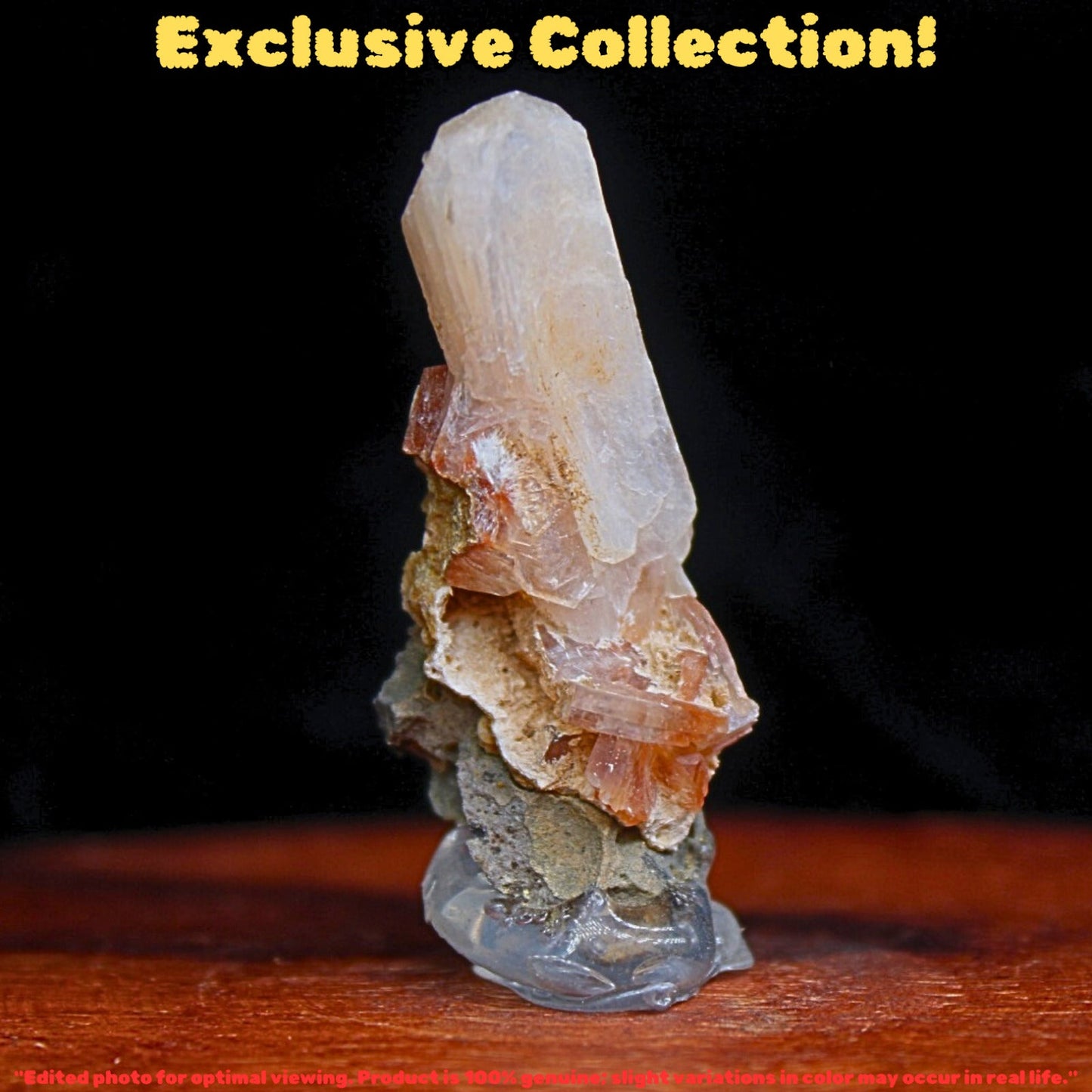 Natural Orange Stilbite Mineral 6g 5x2cm | Rare Healing Crystal from India