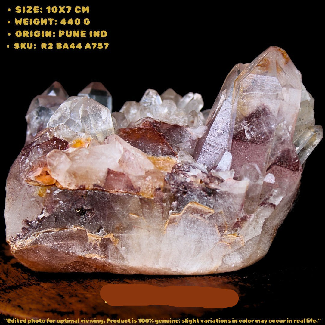 Phantom Quartz Cluster 440g 10x7 cm