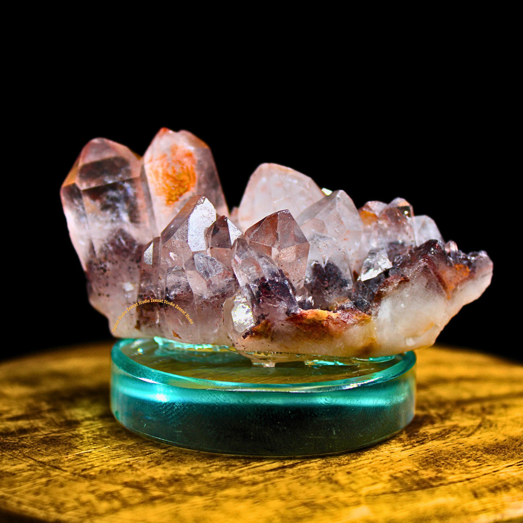 Red Phantom Quartz Sphere Hematite Crystal Ball 150g Root Chakra Healing