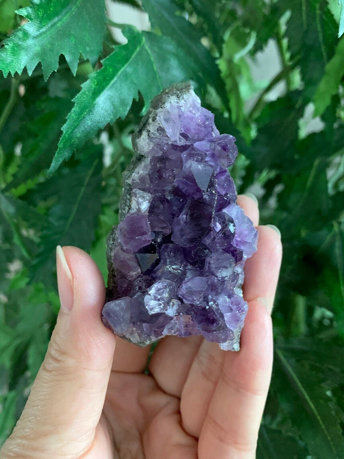 Deep Purple Amethyst Cluster From Uruguayan, Amethyst Geode, Raw Amethyst
