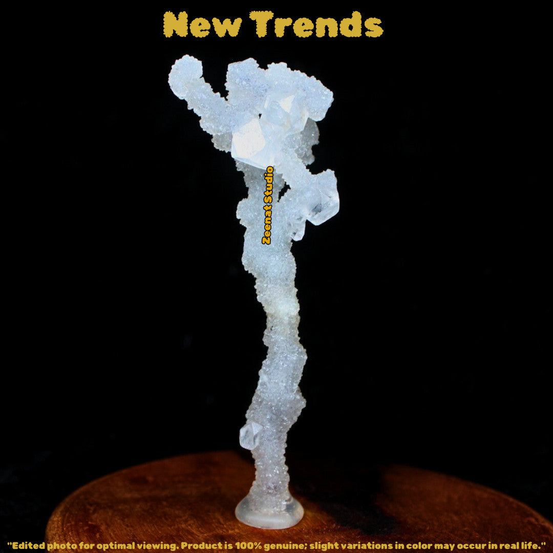 Apophyllite Cube Cluster Tower Shape 11cm 150g Natural Mineral Specimen Repaired