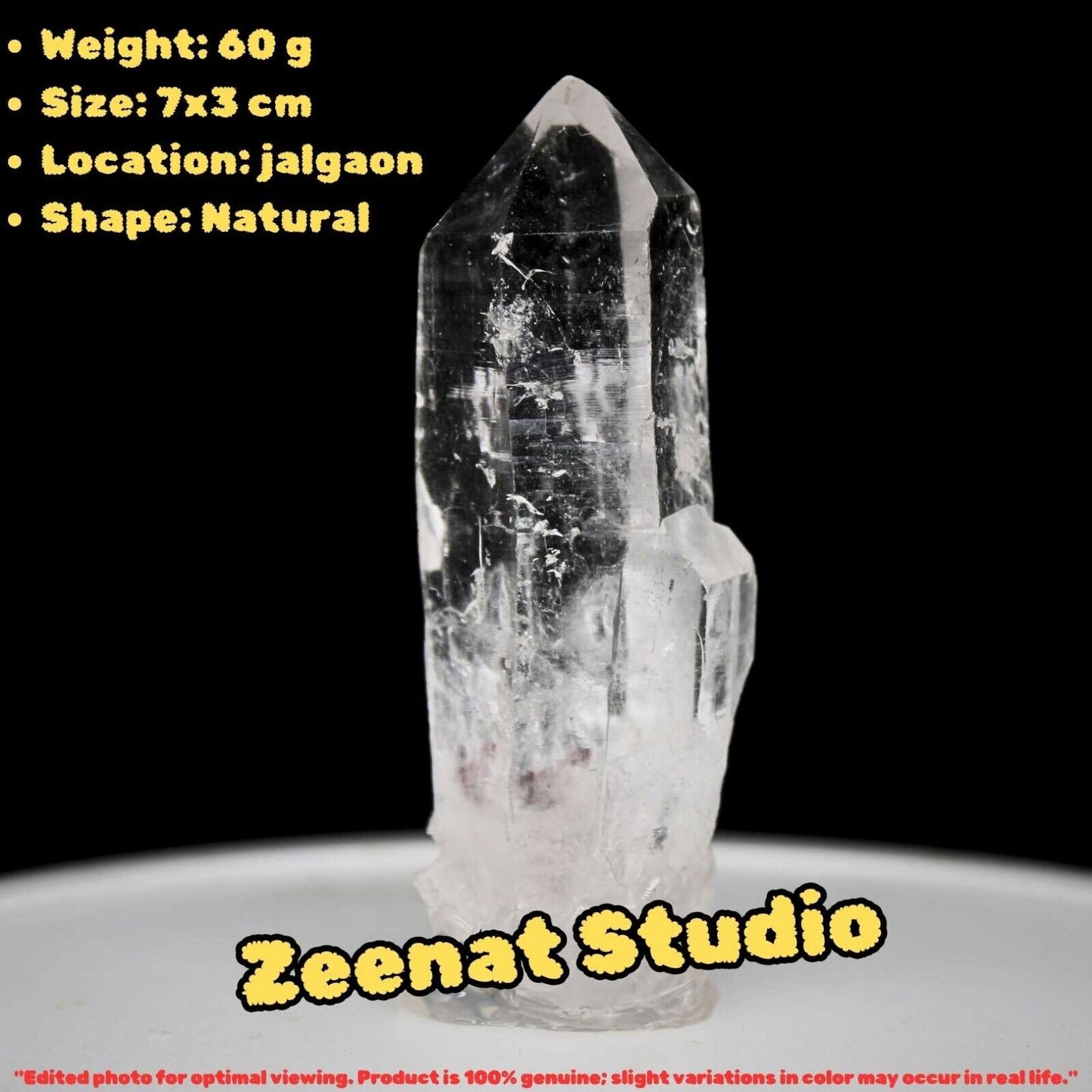 Himalayan Clear Quartz Point Wand Ethically Sourced Healing Crystal from India