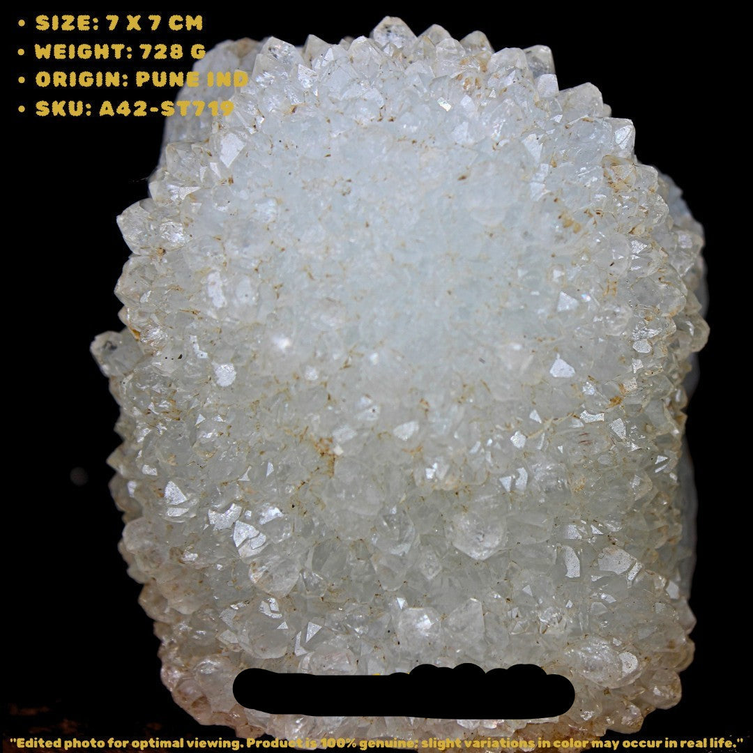 Apophyllite Crystal Cluster 728g 7x7 cm Rare Greenish White Natural Mineral