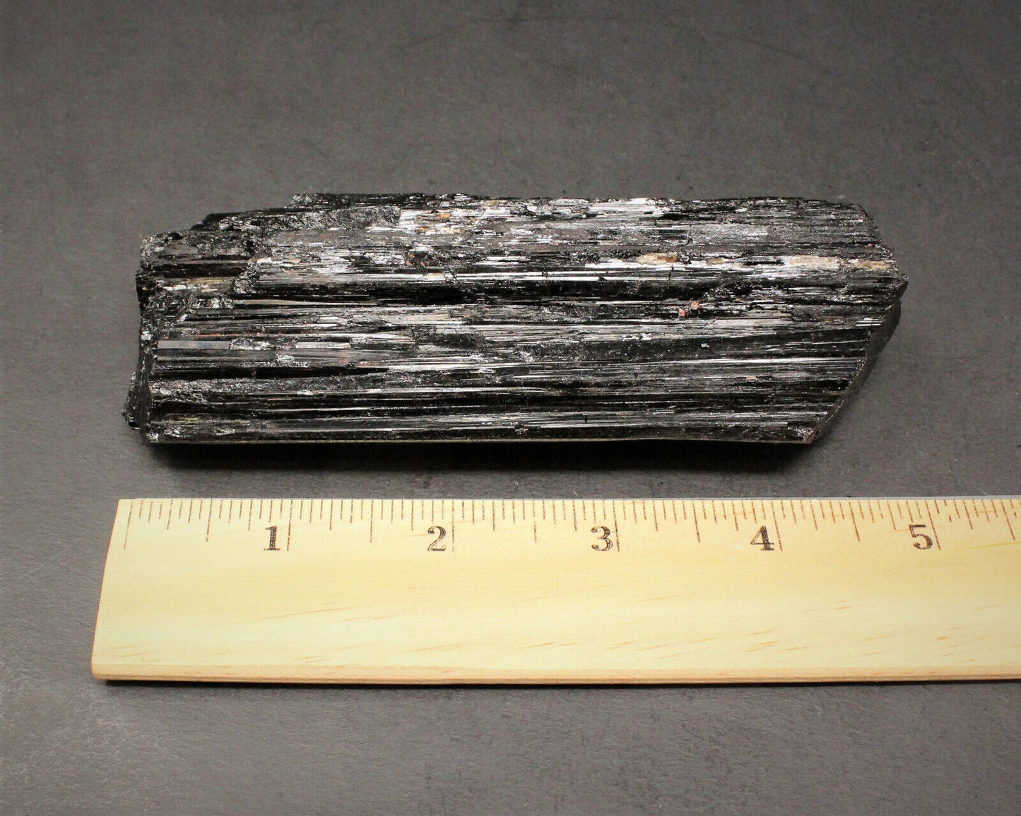 XL JUMBO Black Tourmaline PREMIUM EXTRA A GRADE Shiny Rough Rod Log (12 - 15 oz)