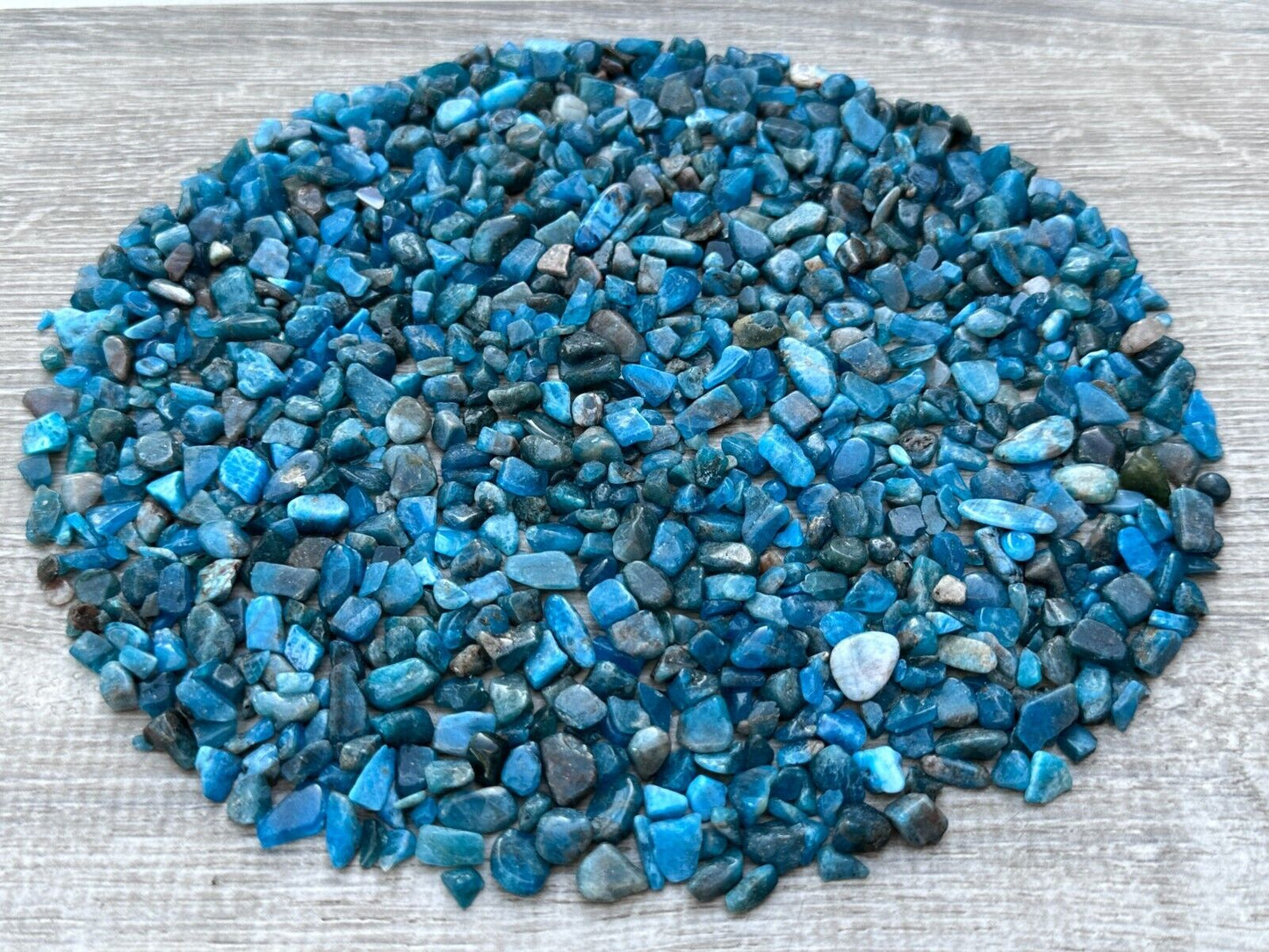 Grade A++ Apatite Semi Tumbled Gemstone Mini Chips 4 - 8 mm, Wholesale Bulk Lot