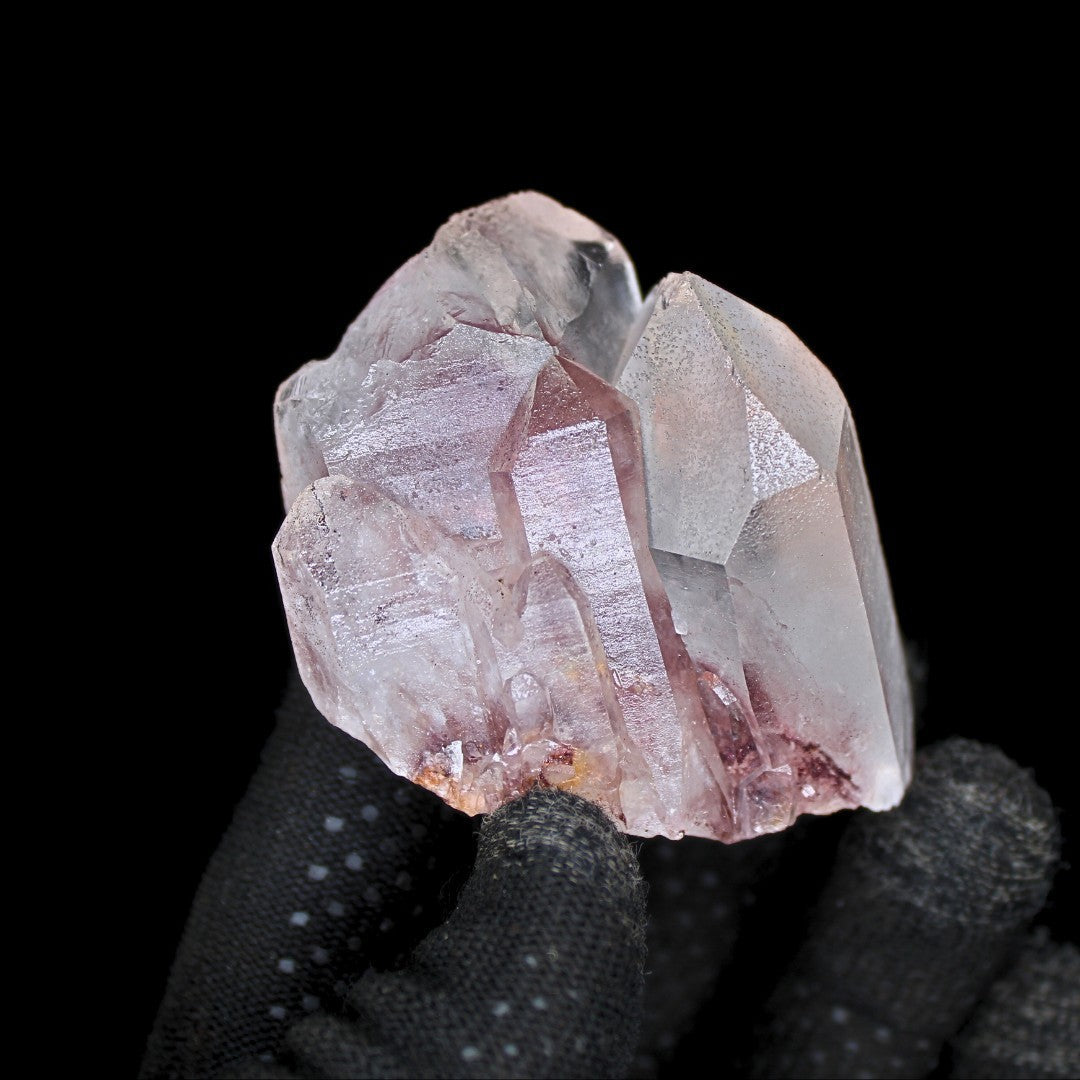 Phantom Quartz Crystal 110g Raw Cluster Mineral Specimen India 6x6 cm