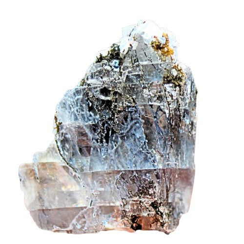 Rare 20g Rainbow Calcite & Blue Chalcedony Specimen Crystal India