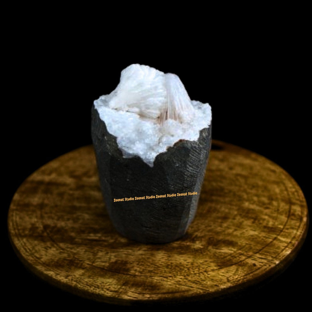 Rare Scolecite Stilbite Heulandite Geode 235g Mineral Specimen India