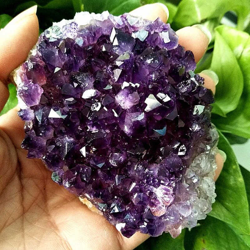 Large Natural Amethyst Cluster Quartz Crystal Druzy Geode Healing Stone Specimen