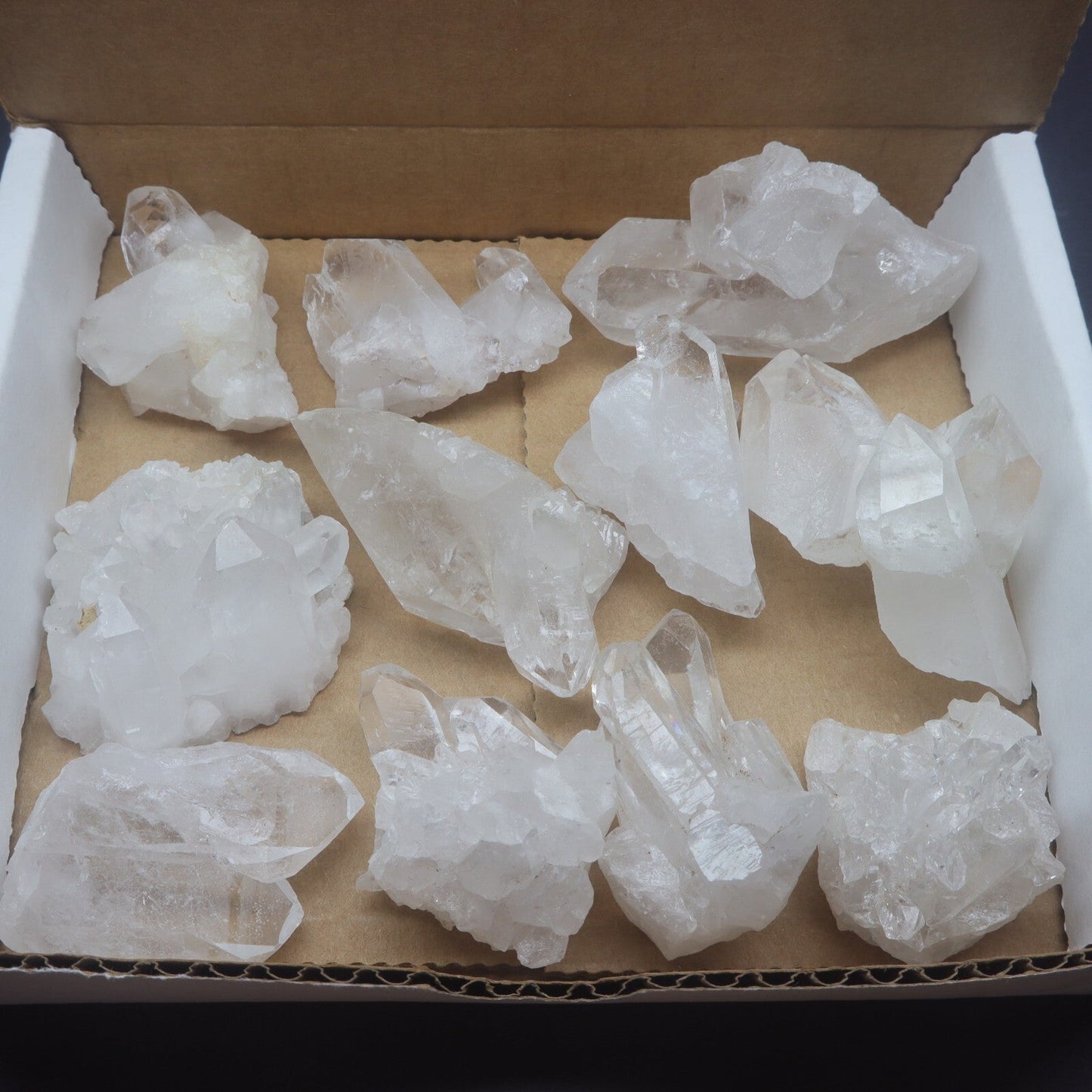 1 Lb Natural Clear Quartz Crystal Cluster Crystal Points Mineral Specimens