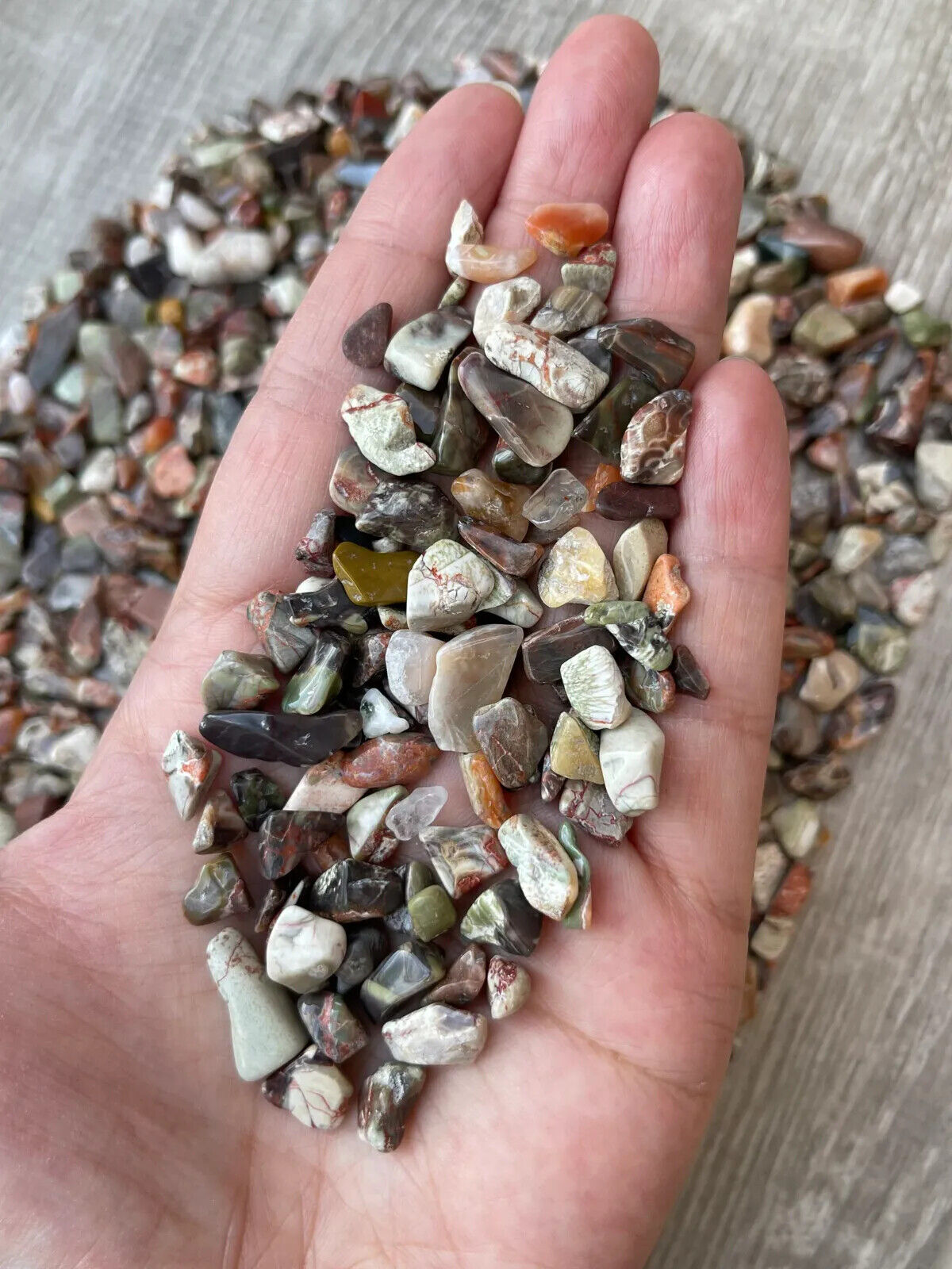 Grade A++ Semi Tumbled Gemstone Mini Chips 3 - 18 mm, Choose From 4 oz to 3 lbs