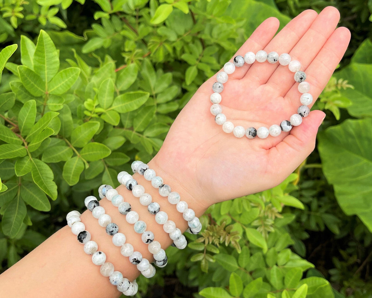 8 mm Bead Gemstone Bracelets: BUY 3 GET 1 FREE! (Stretch Crystal Bead Bracelets)