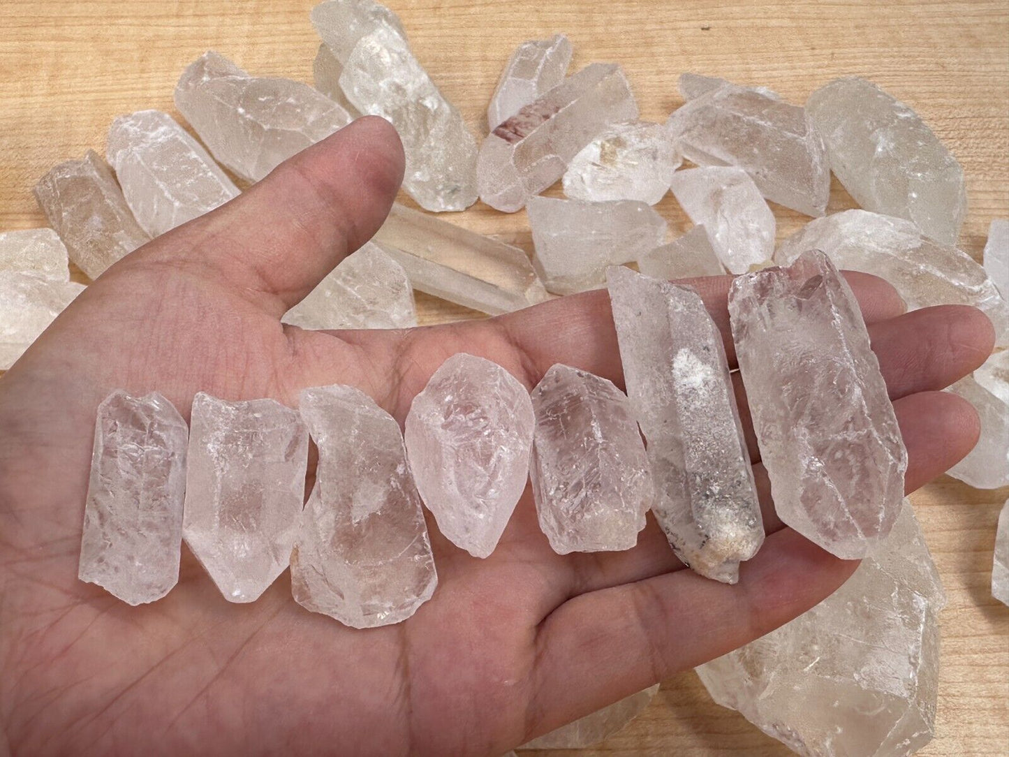 Natural Clear Quartz Crystal Points 1 to 3 Inches, Wholesale Bulk Lot
