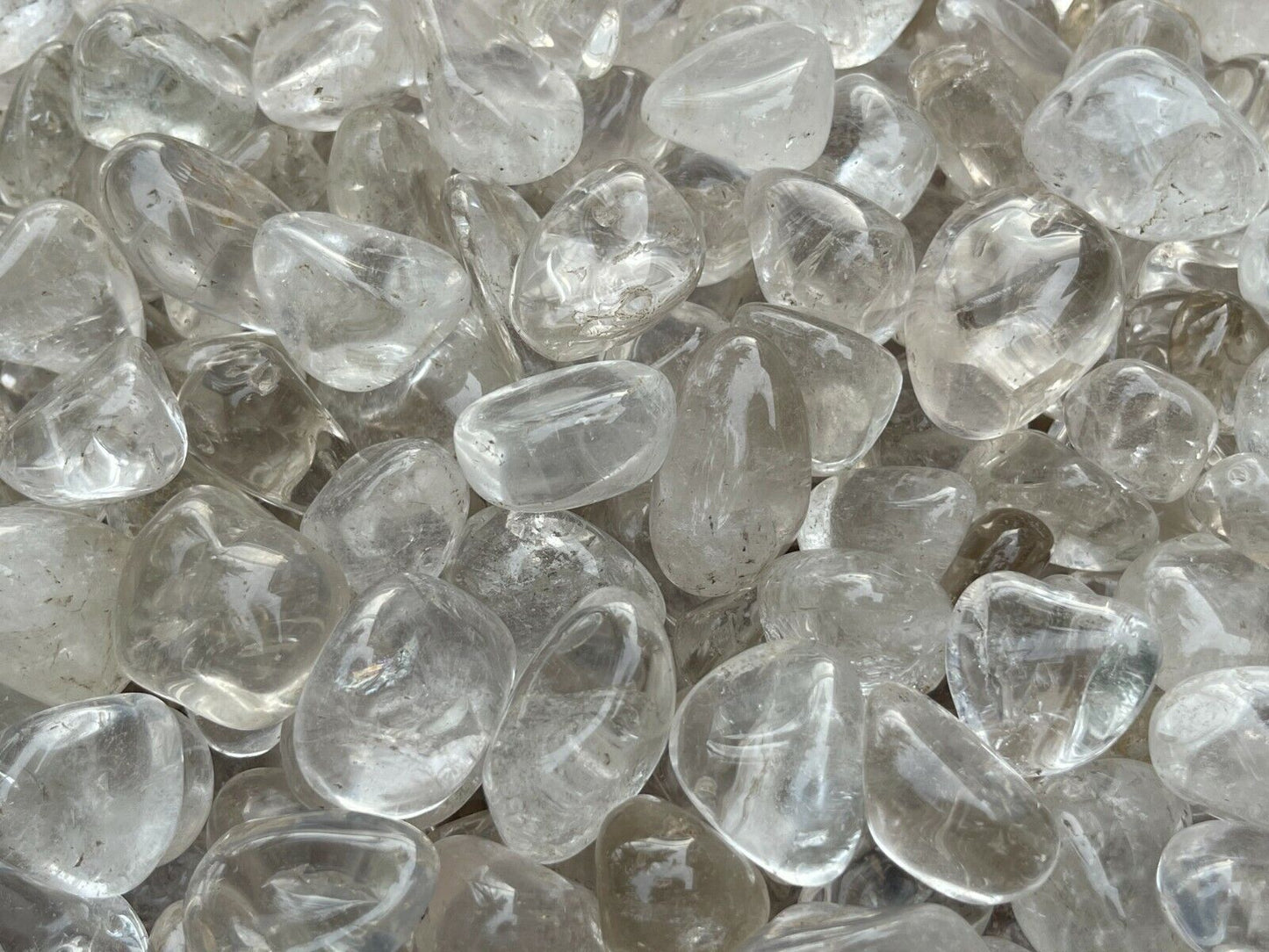 Grade A++ Clear Quartz Tumbled Stones, 0.75"-1.25" Quartz Crystal, Pick How Many