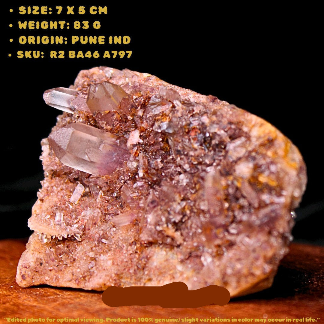 Phantom Clear Quartz Cluster 83g 7x5 cm – Natural Growth Ghost Crystal