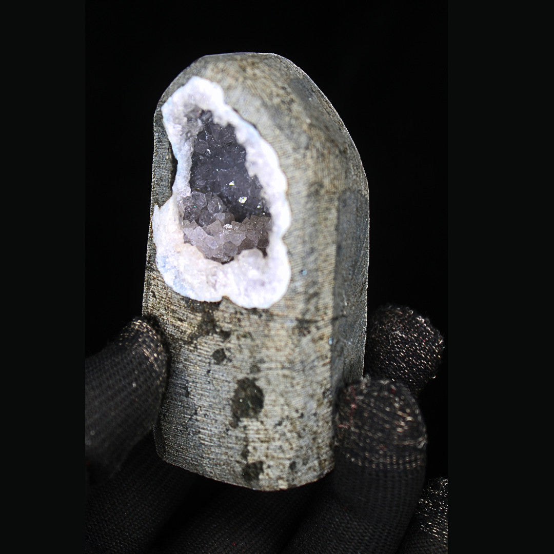 Rare Blue Chalcedony on Geode Matrix 230g Natural Mineral Specimen India