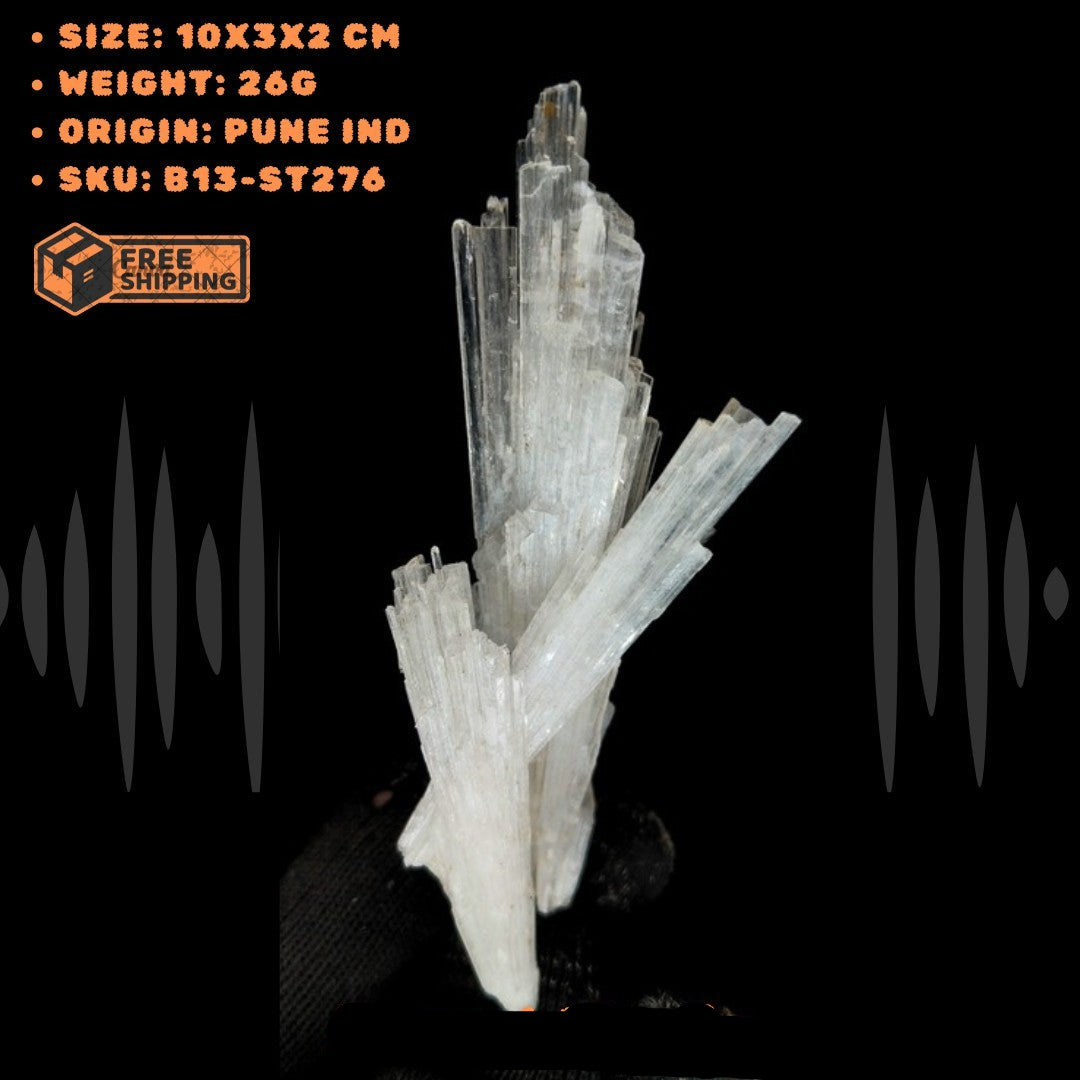 Natural Scolecite Crystal Cluster Reiki Chakra Vastu Healing Stone26g 10x3x2 Cm