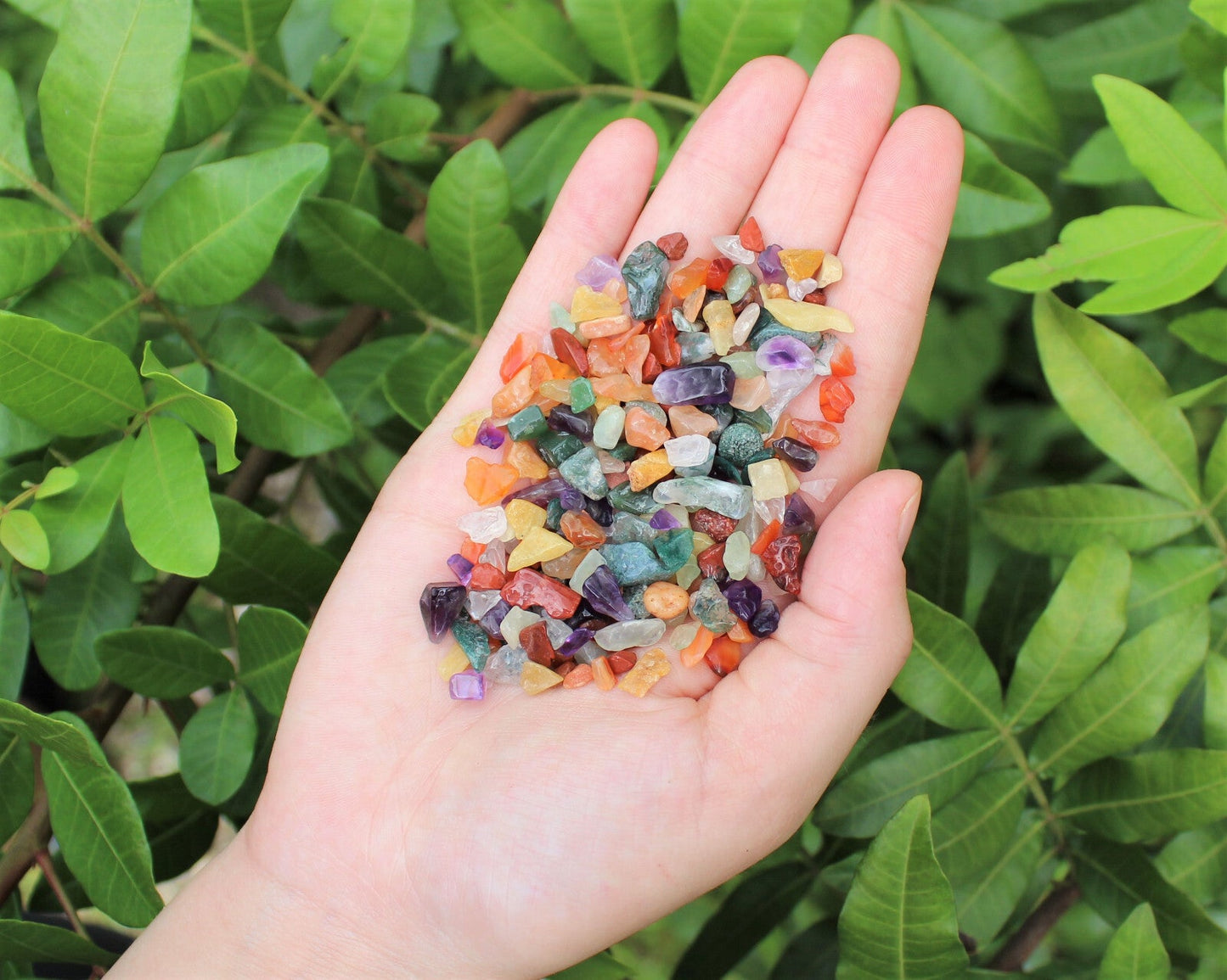 Assorted Semi Tumbled Gemstone Mini Chips 3-10 mm, Tiny, Mixed Chips Bulk Lot