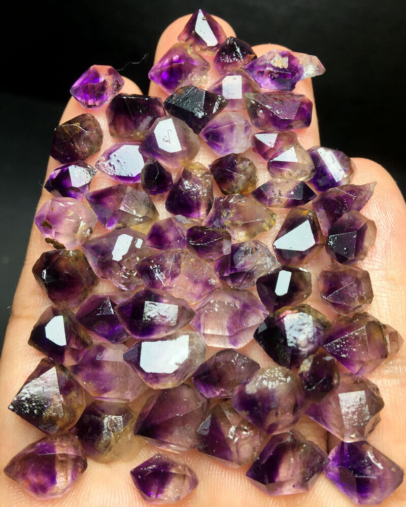 30g 55+PCS WOW! Beautiful Super Seven Skeletal Amethyst Quartz Crystal