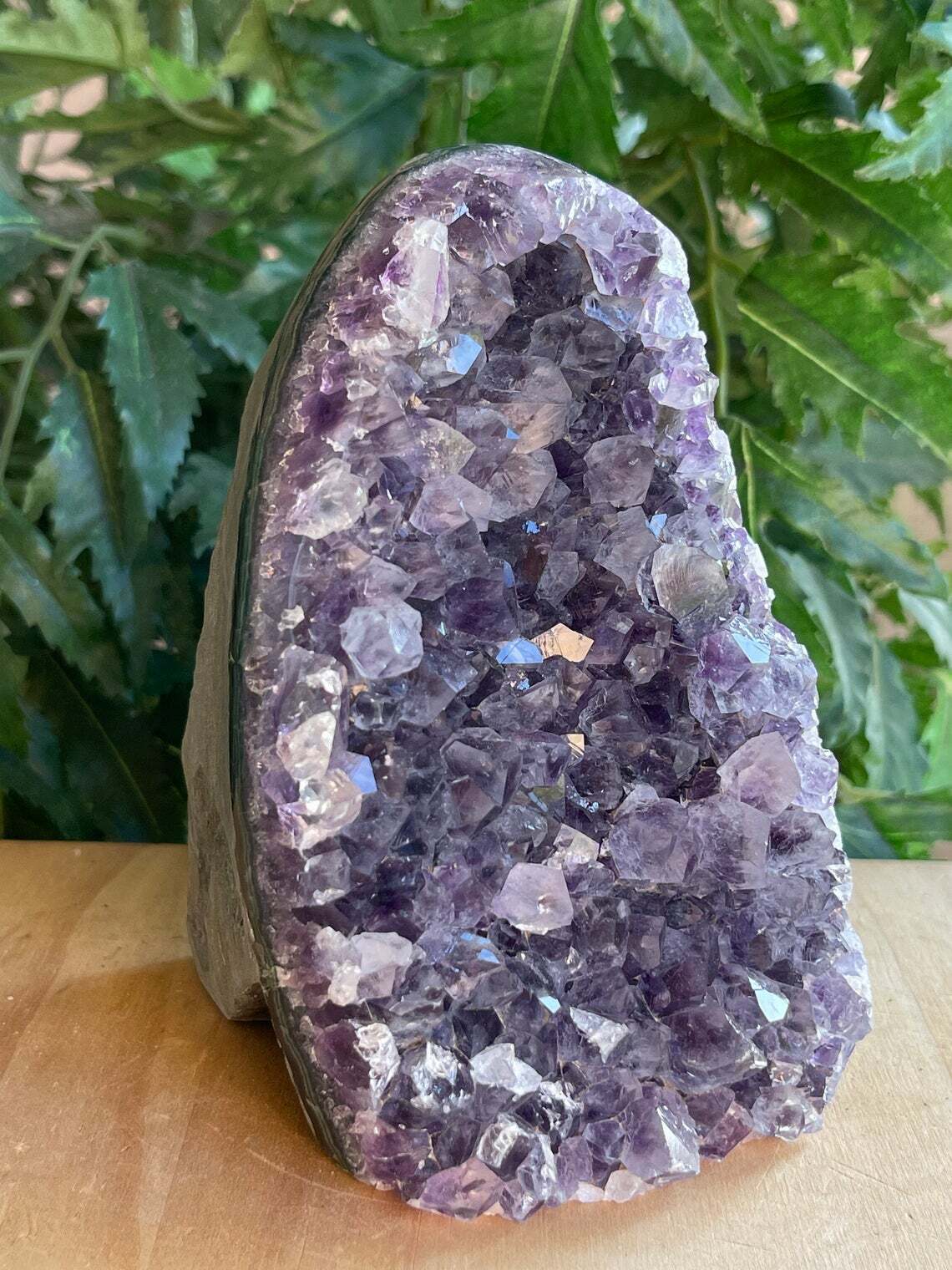 Finely Polished Uruguay Amethyst Cluster Crystal Geode, Pick a Size: 0.5 to 4 Lb