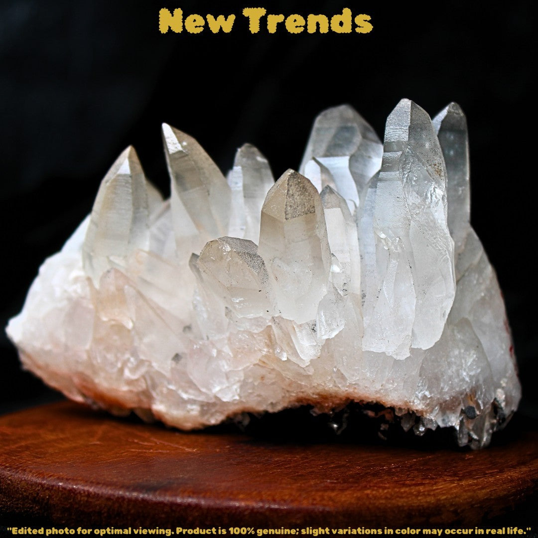 Natural Clear Quartz Healing Cluster 334g 11x7 cm Raw Crystal for Energy