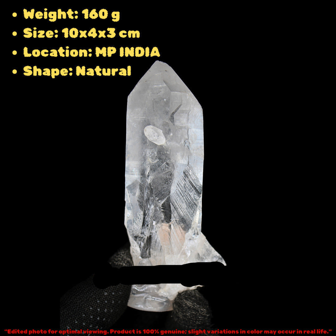 Himalayan Clear Quartz Point Wand Ethically Sourced Healing Crystal from India