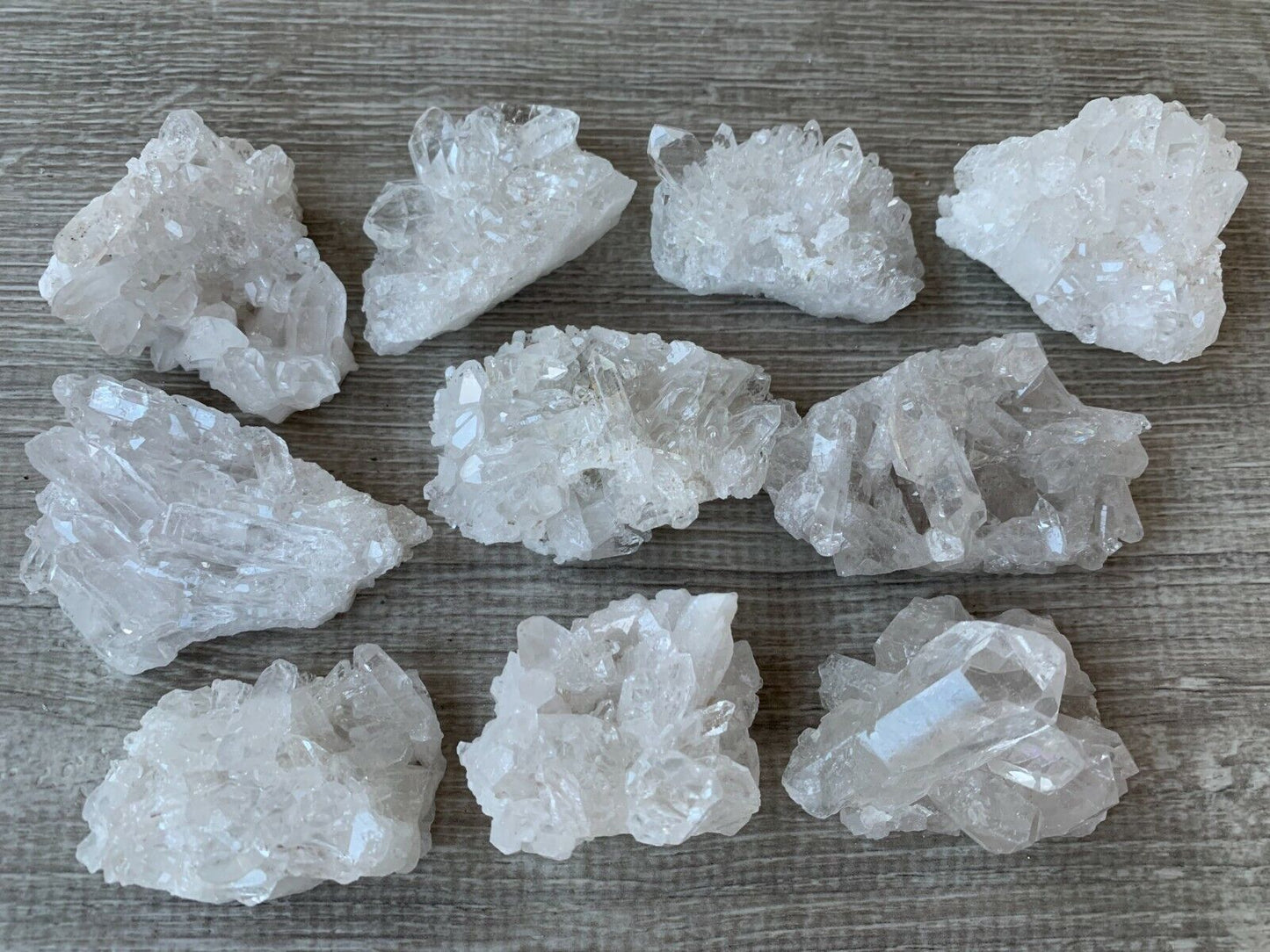 3 Piece Healing Crystal: Citrine, Amethyst &Clear Quartz Crystal Clusters Geodes