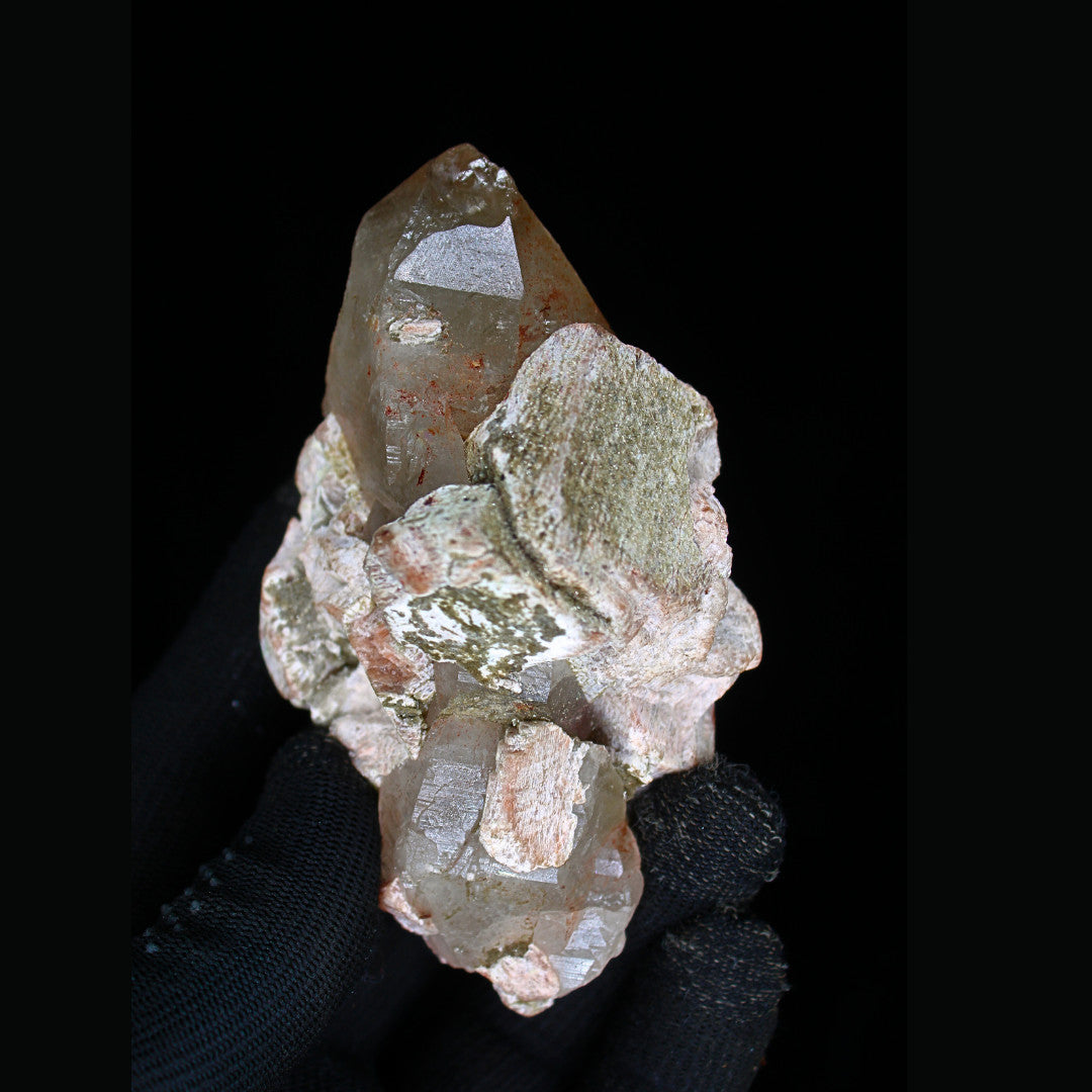 280g Rare Himalayan Smokey Quartz & Pyrite on Matrix High-Grade Crystal Specimen