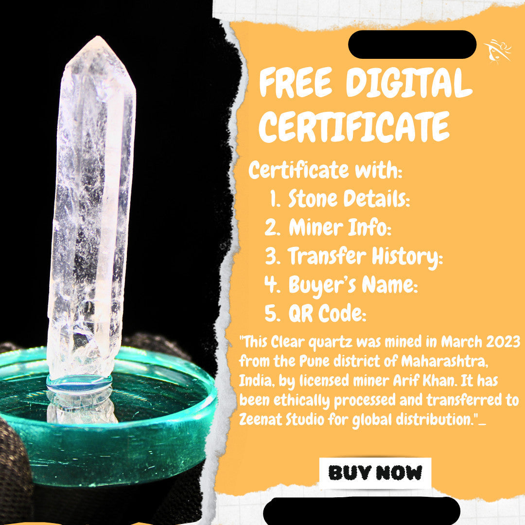 22g Natural Clear White Himalayan Quartz Cluster Rare Mineral Specimen Matrix