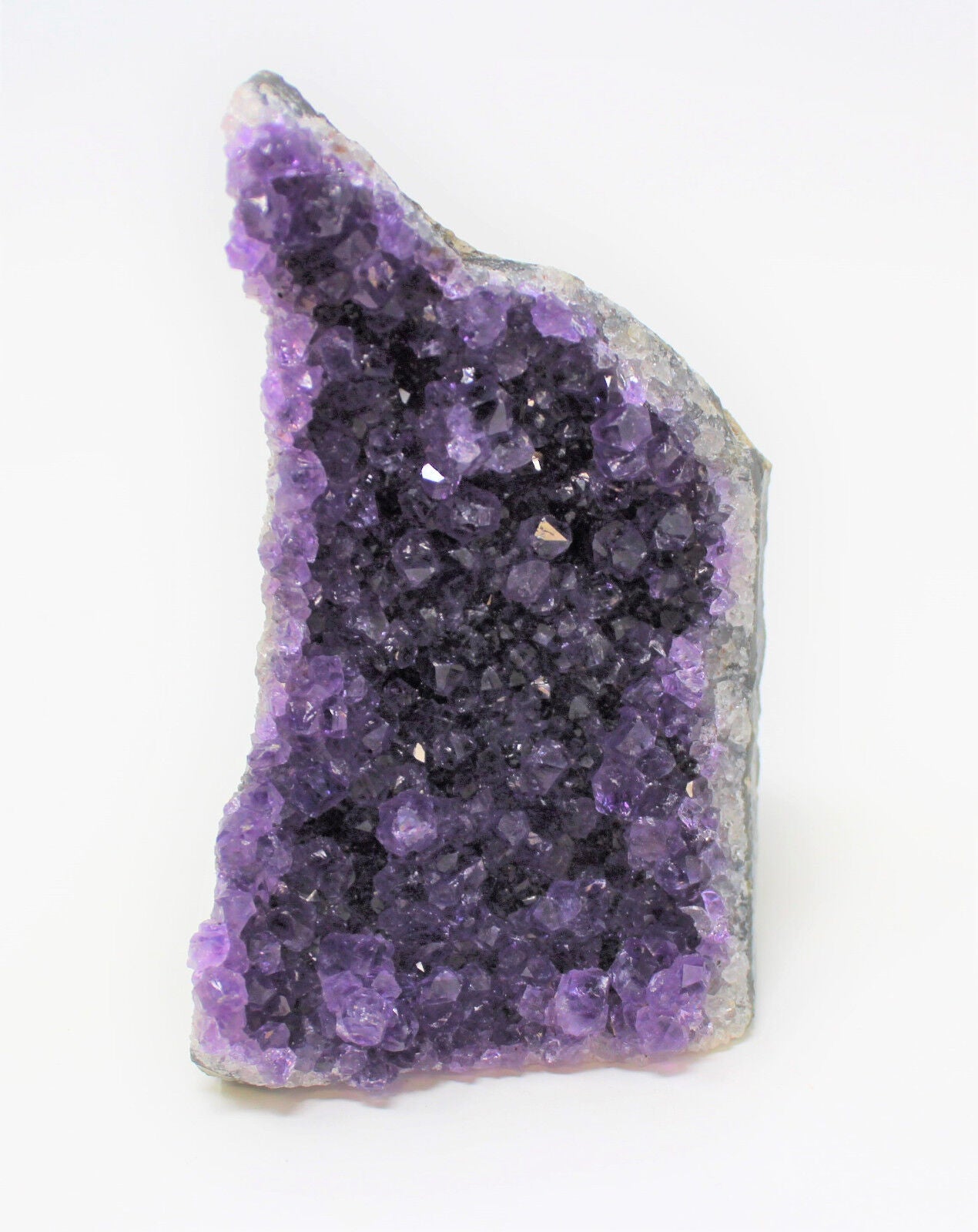 Stunning LARGE Amethyst Cut Base Cluster, Crystal Quartz Geode 8 - 11 oz