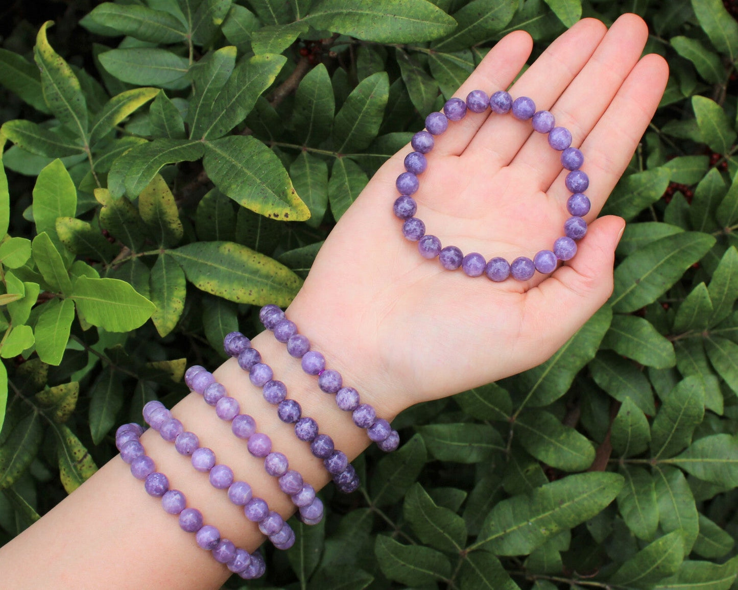 8 mm Bead Gemstone Bracelets: BUY 3 GET 1 FREE! (Stretch Crystal Bead Bracelets)