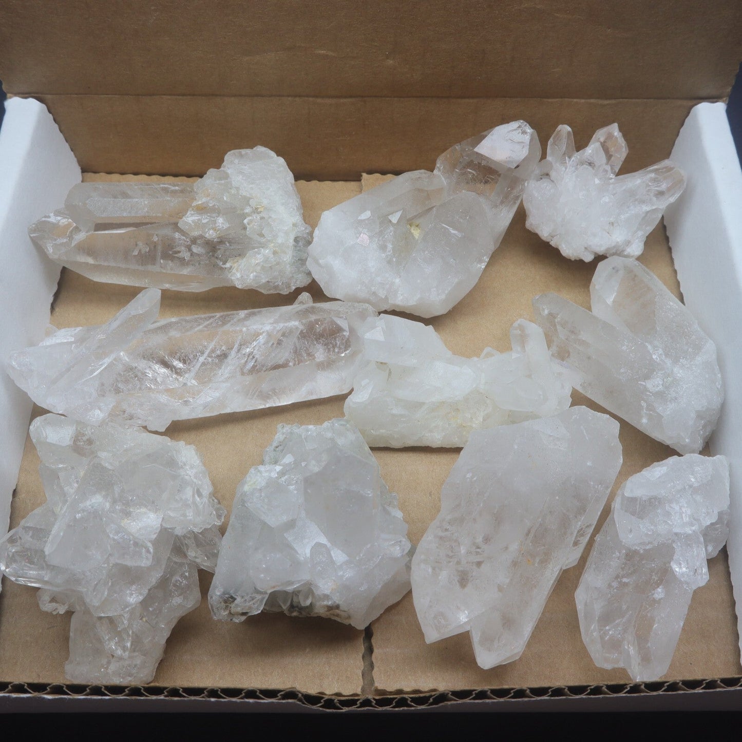1 Lb Natural Clear Quartz Crystal Cluster Crystal Points Mineral Specimens