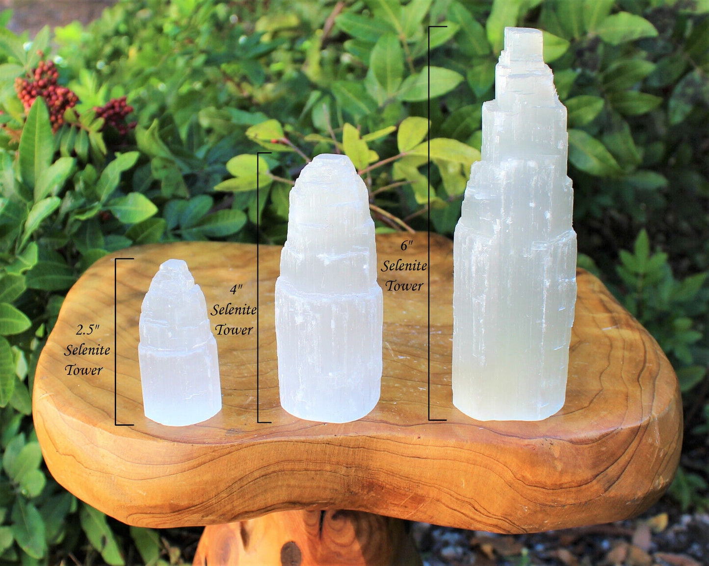 Selenite Crystal Towers 2.5, 4, 6 or 8" (Selenite Tower, Selenite Skyscraper)
