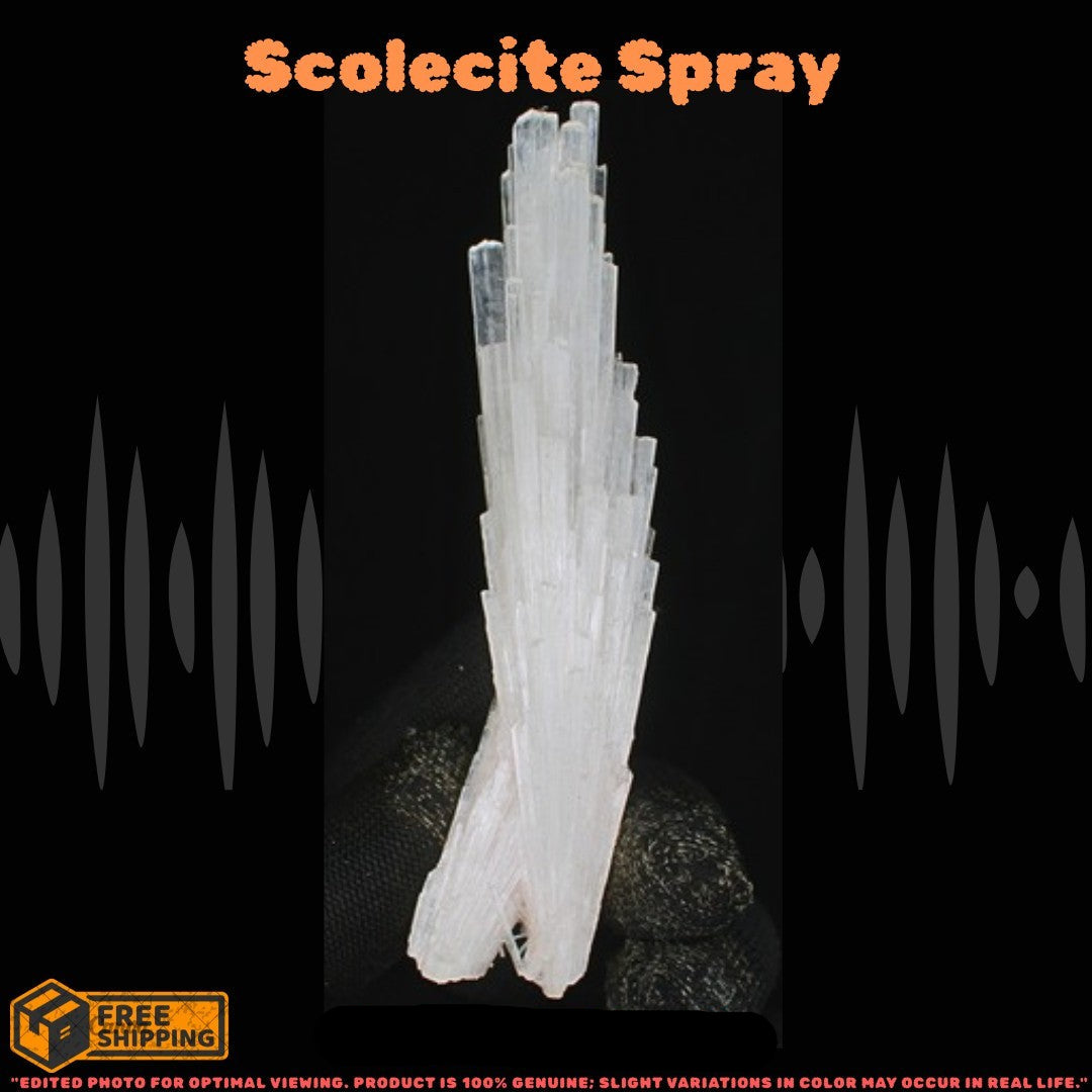 Natural Scolecite Crystal Cluster 26g White Zeolite Mineral from India