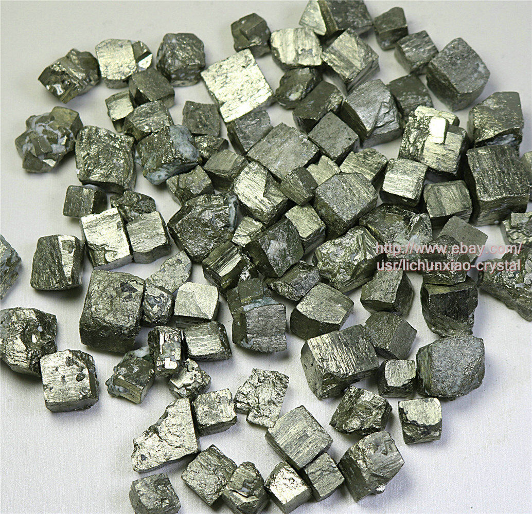 100g Wholesale Beautiful Golden Iron Pyrite Cubic Crystal gem Mineral Specimen