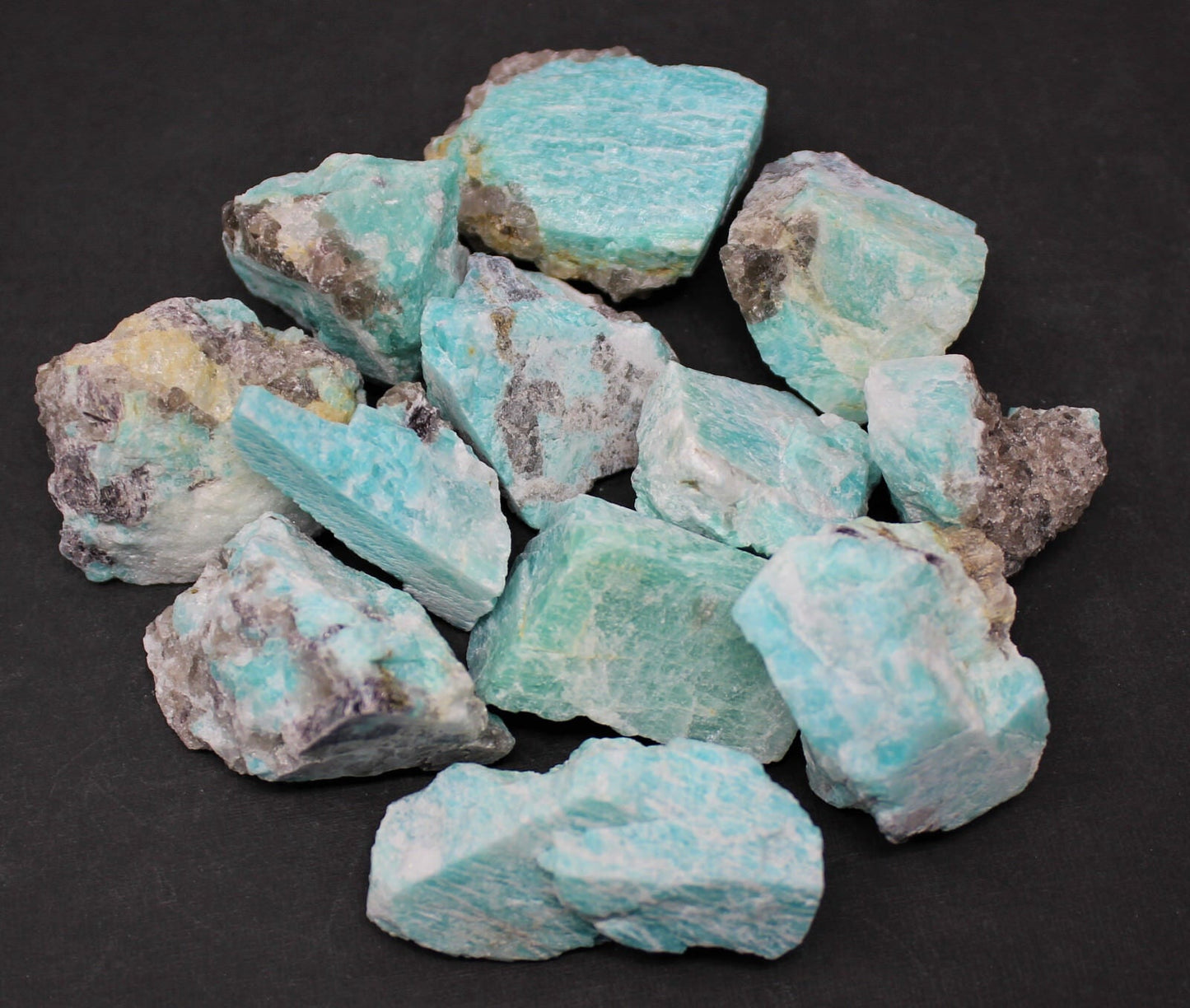 1/2 lb Lot Bulk Natural Rough Amazonite Crystal Healing Raw (8 oz)