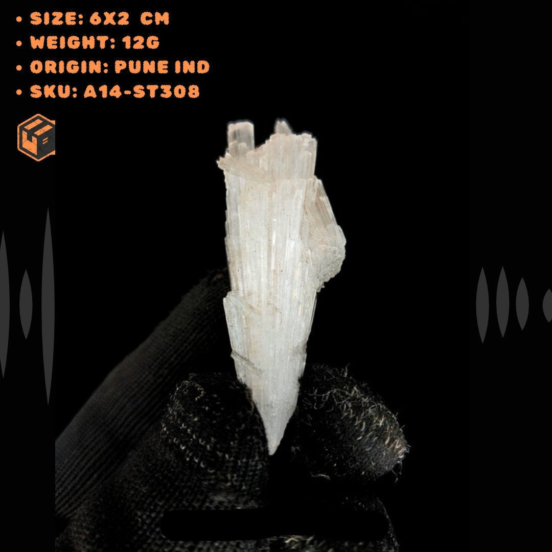 Natural Scolecite Cluster 12g Zeolite Mineral Specimen Spray Crystal India