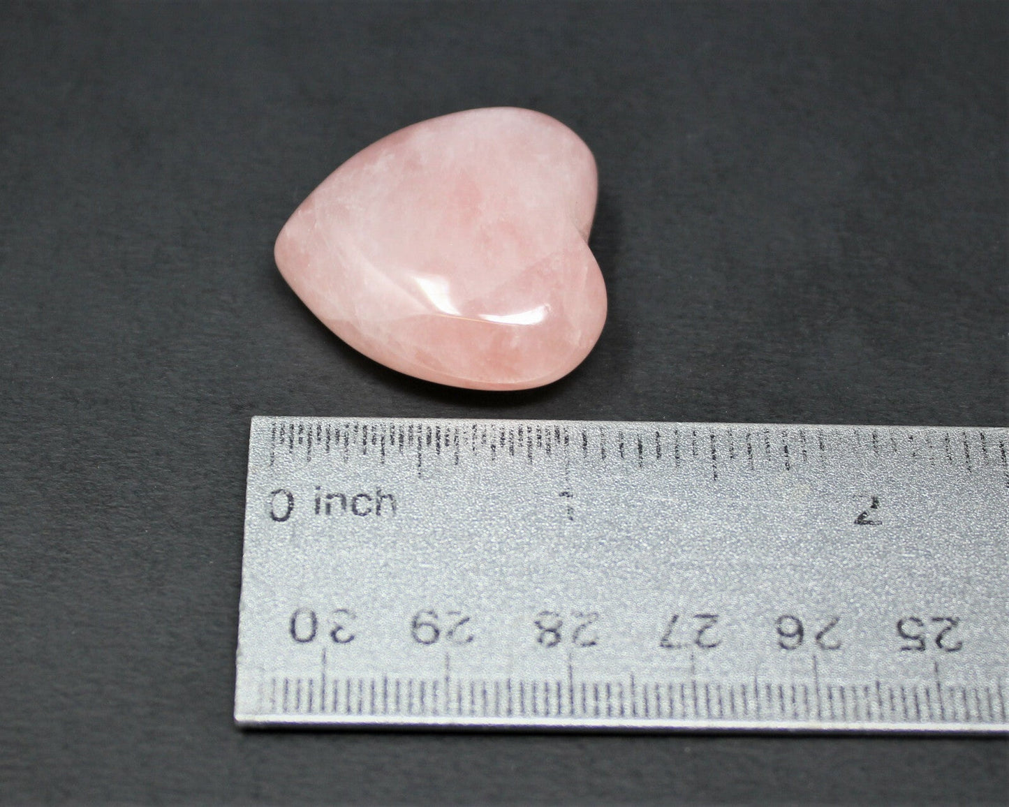 Rose Quartz Heart: Bulk 10 Piece Lot (Pocket Size 1" Puffed, Pink) Wholesale