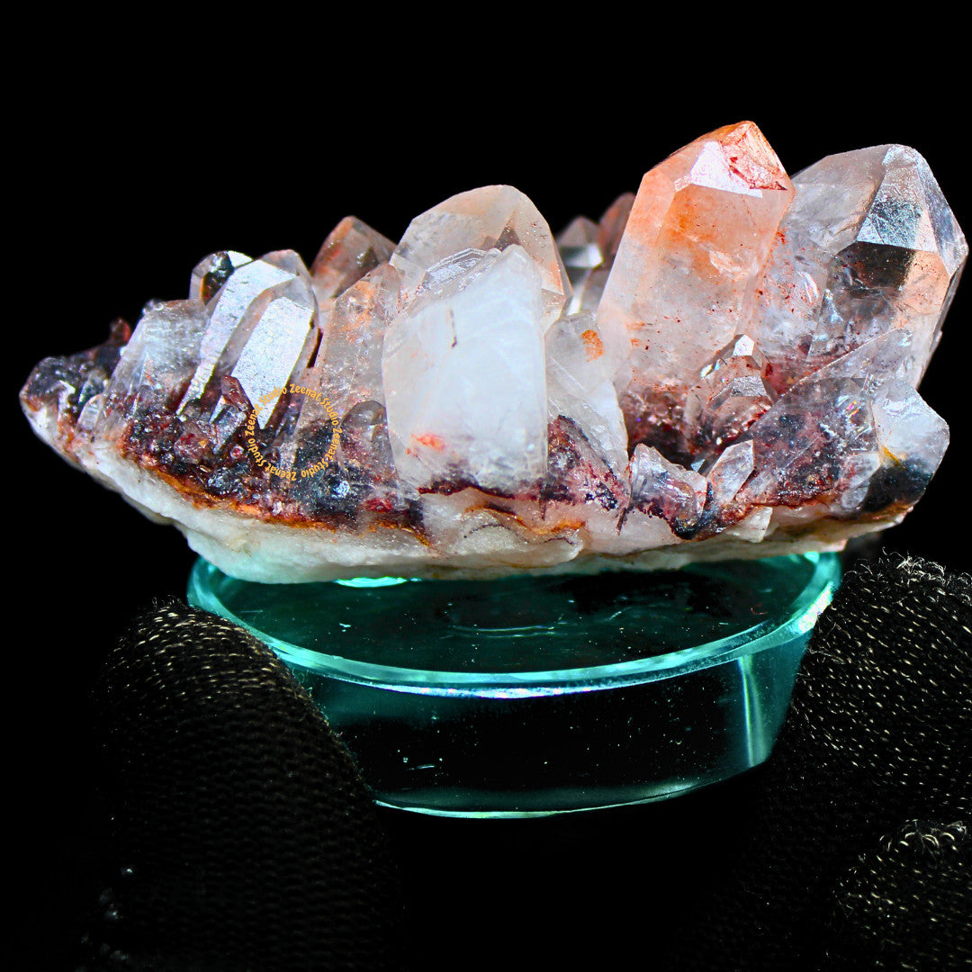 Red Phantom Quartz Sphere Hematite Crystal Ball 150g Root Chakra Healing