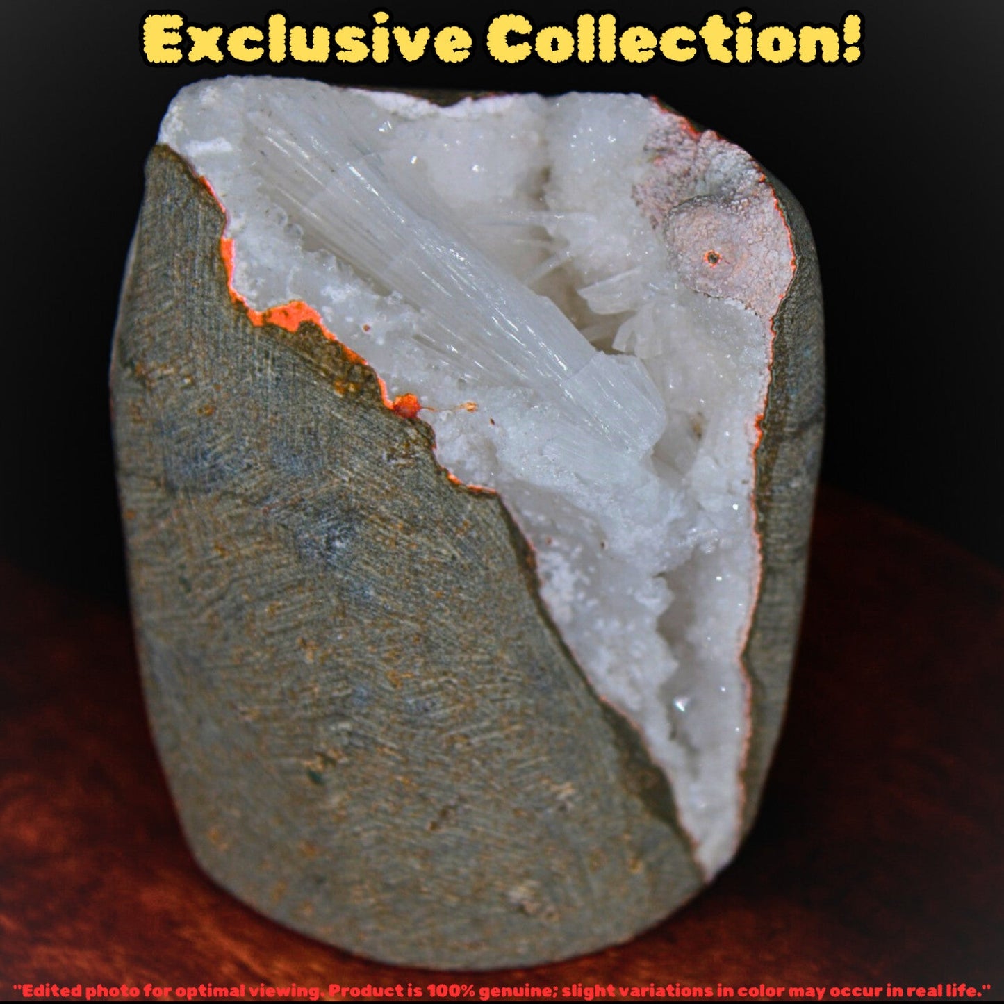 Stunning Scolecite Geode Healing Cluster β 6.3x5cm High Vibration Spiritual 185g