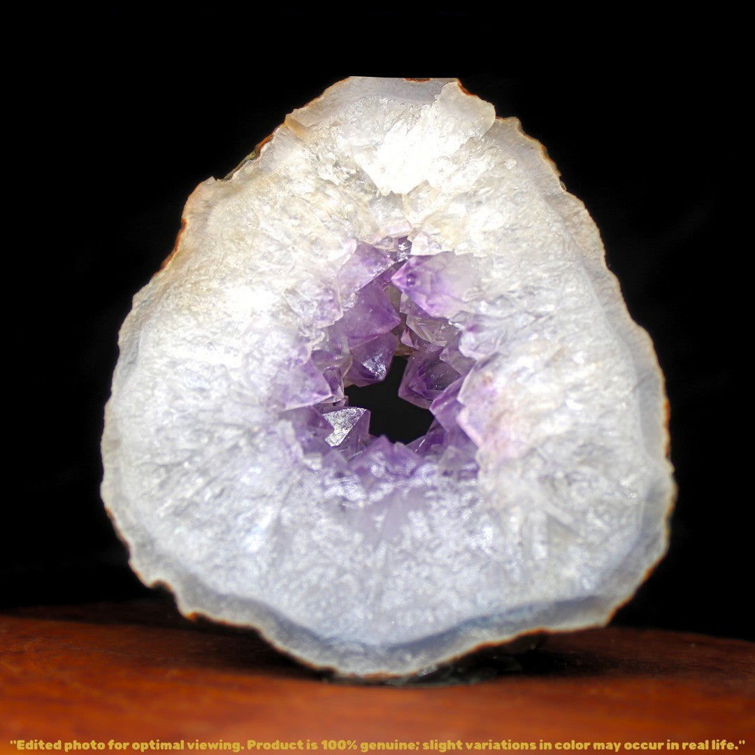 166g Amethyst Cluster Stone Cabinet Mineral from India 7x6 cm
