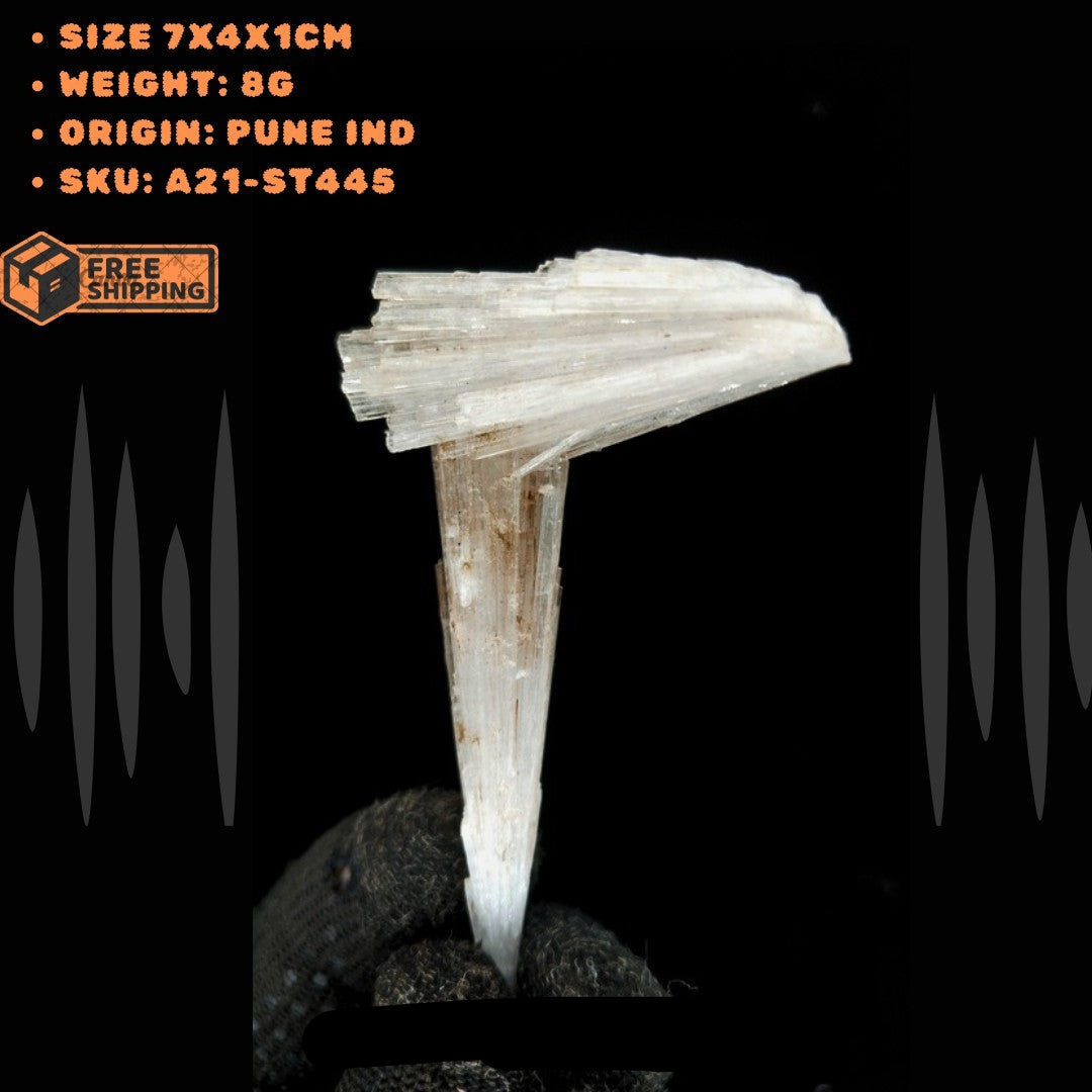 Natural Scolecite Healing Stone | Spiritual Cluster Crystal Home Decor 8g