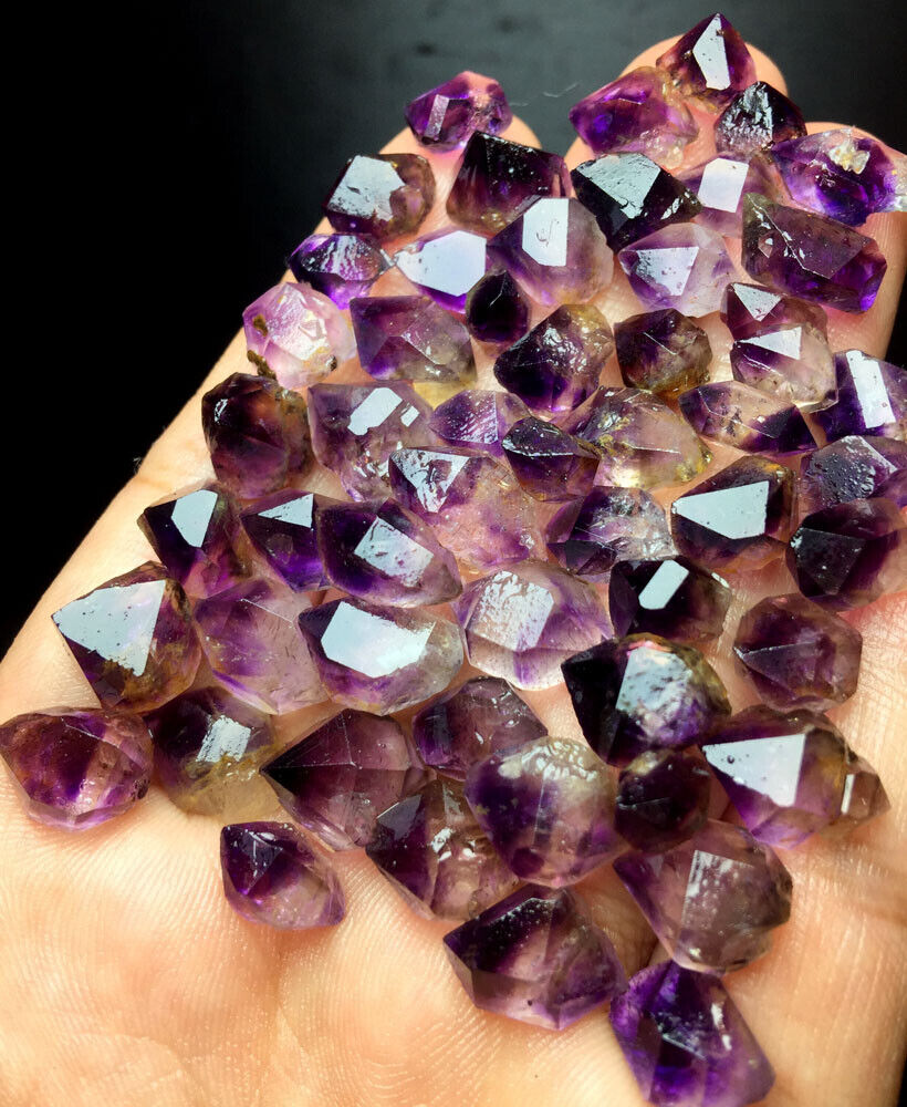 30g 55+PCS WOW! Beautiful Super Seven Skeletal Amethyst Quartz Crystal