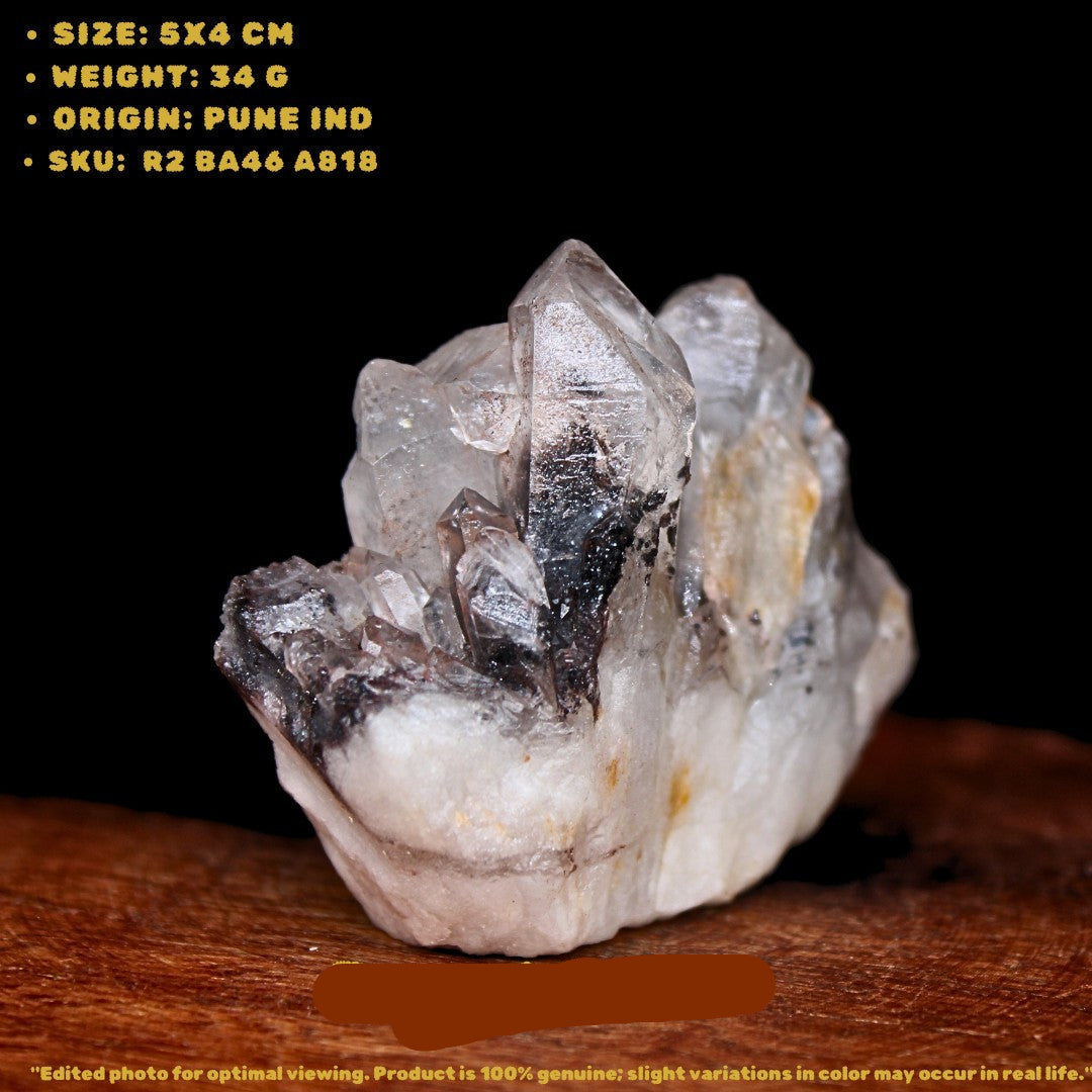 Phantom Quartz Crystal 34g 5x4 cm Natural Raw Healing Stone India