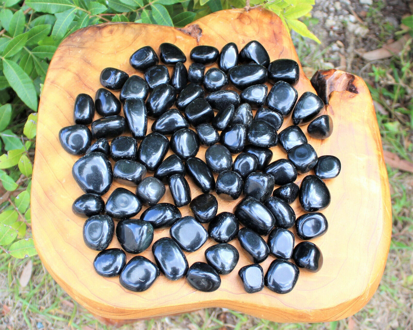 1/4 lb Bulk Lot: Black Obsidian Tumbled Stone (Crystal Healing Reiki) 4 oz