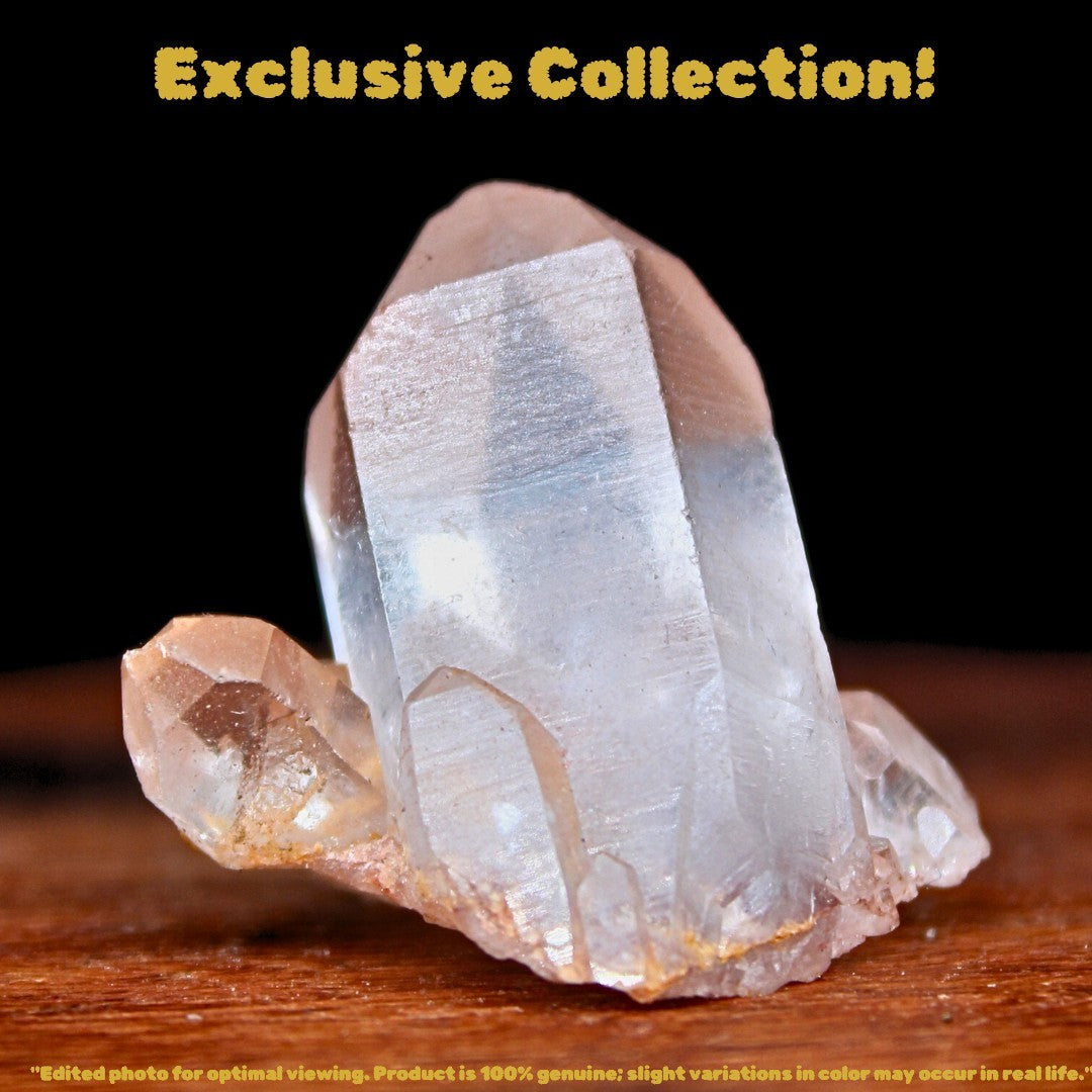 Phantom Clear Quartz Crystal 10g Miniature Mineral Specimen from India 3x2cm