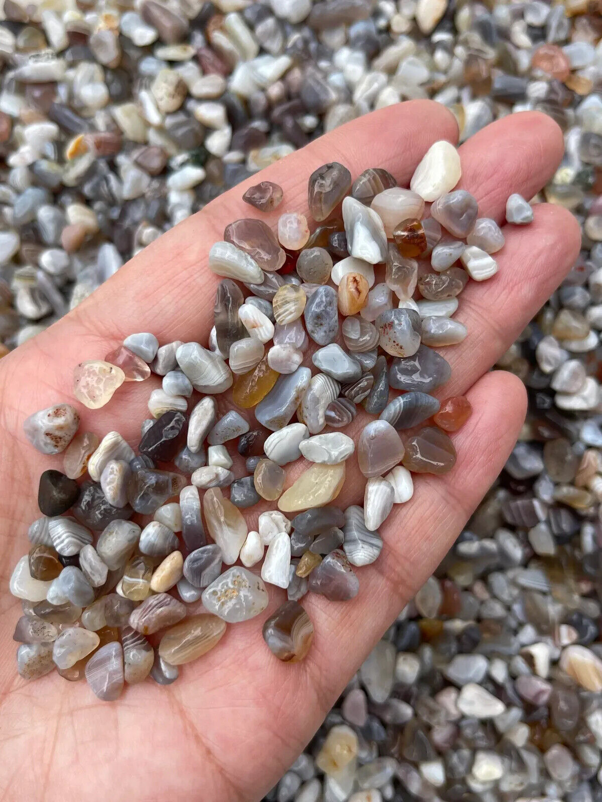 Grade A++ Semi Tumbled Gemstone Mini Chips 3 - 18 mm, Choose From 4 oz to 3 lbs