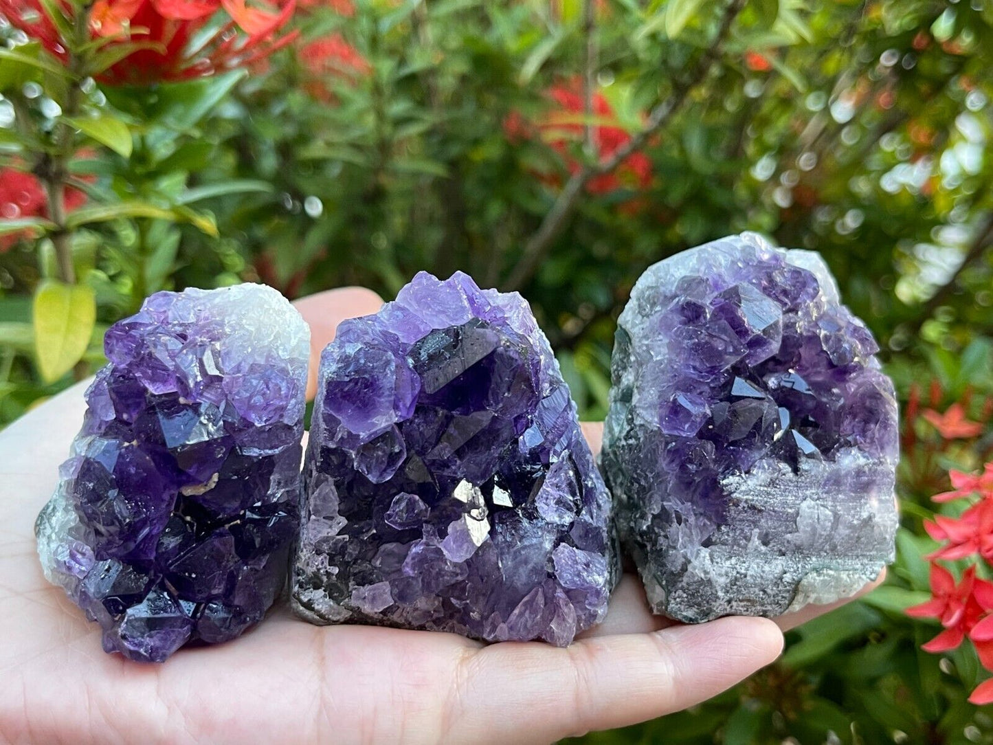 Small Uruguayan Deep Purple Amethyst Cluster, Amethyst Geode, Wholesale Bulk Lot