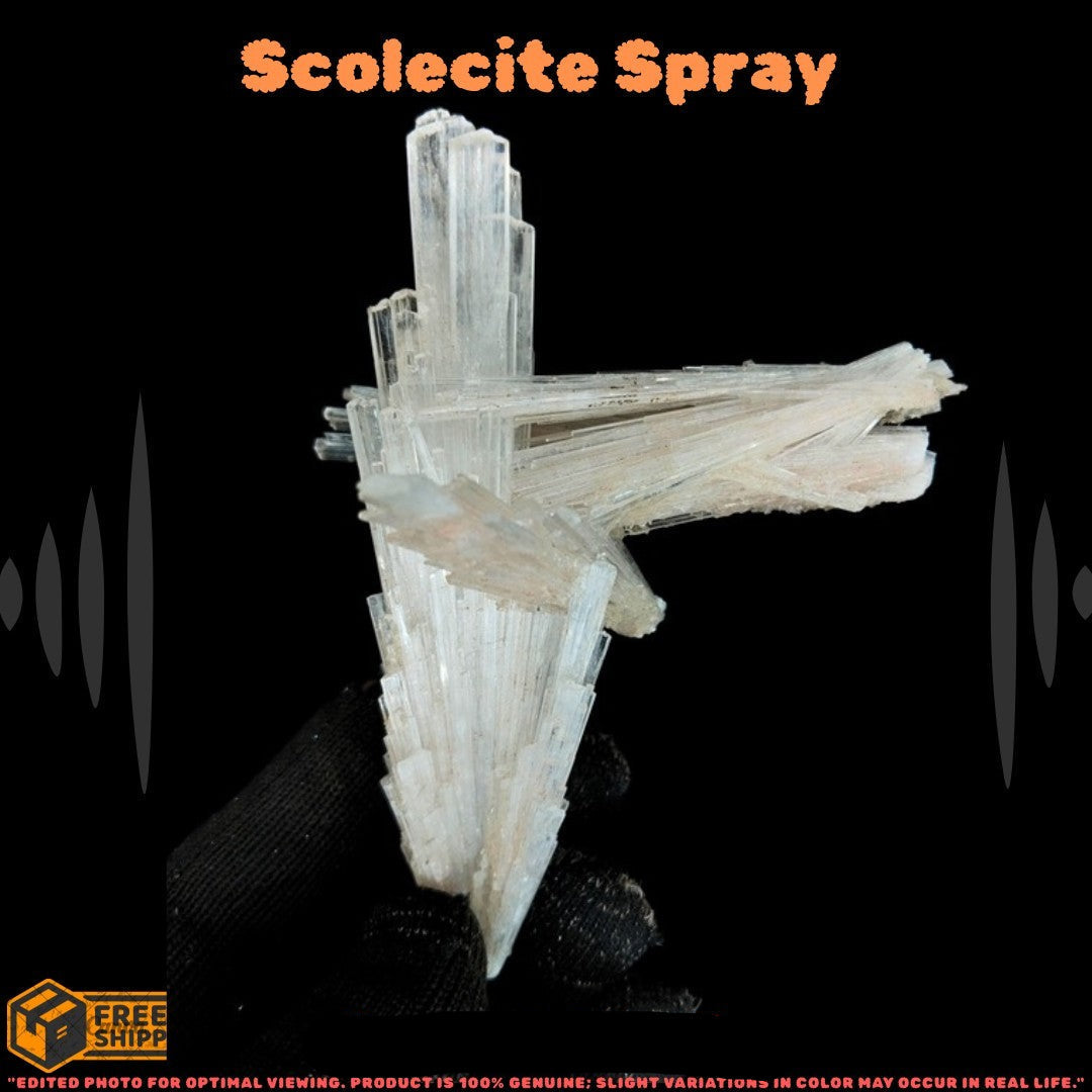 Scolecite Healing Cluste Unique Crystal Stone Natural Mineral Display 70g